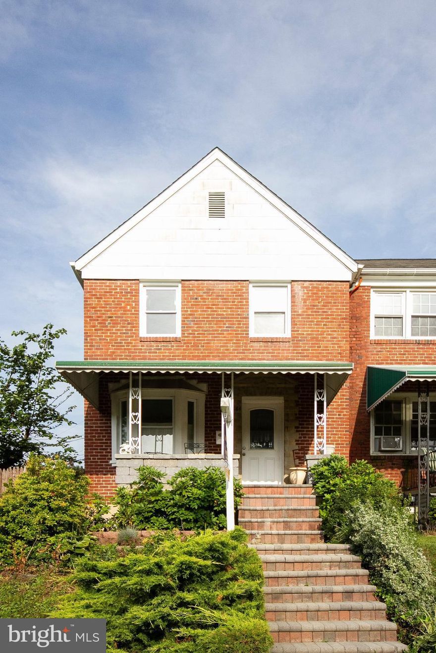 Pack your bags and call this Porch Front EOG THS Home! Beautiful H/W Flrs in Living Room & Dining Room*Kit w/all Appliances*Updated Bathroom*Finished Basement w/RecRoom & Full Bath*Walkout to  Rear Yard. Wonderful Brick Patio for Entertaining* So many updates for peace of mind, Roof 5yrs, CAC/Furnace 6yrs, Dbl Pane Windows, New Front & Rear Doors.*You will not be disappointed