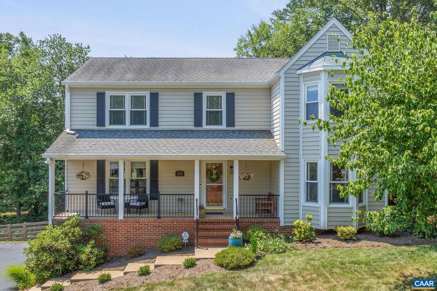 This immaculate and meticulously maintained, Colonial style home offers a perfect blend of elegance and functionality located in the Raintree neighborhood. All 4 bedrooms are located on the 2nd floor while a dedicated home office is on the 1st floor, perfect for remote work or study. The formal living and dining room provide ample space for entertaining guests. Just off the living room is a serene screened porch and an extensive back deck. These spaces provide a picturesque setting for dining al fresco or entertaining under the stars. The heart of the home lies in the renovated kitchen, complete with granite countertops, tiled backsplash and newer appliances. Also on the 1st floor is a family room with a wood-burning fireplace offering a cozy and inviting atmosphere. The oversized primary suite is truly a retreat with a sitting area, walk-in closet and attached bath. The basement rec space offers additional room for relaxation or recreation, complemented by a large laundry storage area for convenience. This exceptional property is a true gem, offering a harmonious blend of comfort, style, and practicality. Raintree is just minutes to grocery shopping, restaurants, retail, Pen Park and Meadowcreek Golf Course.,Granite Counter,White Cabinets,Wood Cabinets,Fireplace in Family Room