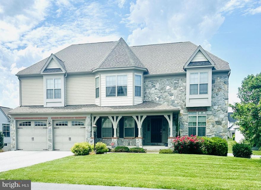 Rare opportunity to rent in the premier, highly desired Wormald community of Beallair Estates. This 4 (VERY large) bedrooms 3.5 bath home with an unfinished walk out basement (excellent for your storage needs) is a gem. This ten-year-old home features hardwood floors, crown molding, and a master bedroom and bathroom on the main level! Impressive elegance comes to mind as you enter the home and see the 2 story entry, archways, and stately columns. The 10 ft+ main level ceilings and 9 ft upper level ceilings are definite wow factors as well. The main level consists of a formal dining room, a room that can be used as a living room or office, kitchen, breakfast/sun area, family room, master bedroom with 2 walk in closets and bathroom suite, a half bathroom, laundry room and a huge screened in porch. Master bathroom boasts upgraded tile, a double sink vanity and private toilet area. The premium large corner lot with views of the mountains features a large screened in porch, and a deck with stairs leading to the backyard. The coveted gated community of Beallair with a beautiful tree-lined entrance offers walking trails, a creek, gazebo along with lots of common areas, Manor Clubhouse, activities for homeowners and most of all a maintenance free lifestyle. The HOA fee is covered by the owners and includes lawn cutting, fertilization, weed treatment, front bed trimming, edging and mulching as well as trash, recycling, and snow removal on all neighborhood roads, and shockingly your driveway and your walkway to your front door! Future development of a community pool and clubhouse are among the plans of amenities to be added to this highly sought after community. The location is dynamic with so many cities less than 30 minutes (Frederick, Winchester, Leesburg, Ashburn, Martinsburg), 3 airports within 1 hour 15 min. and so close for commuting as well the Marc Train is within minutes.