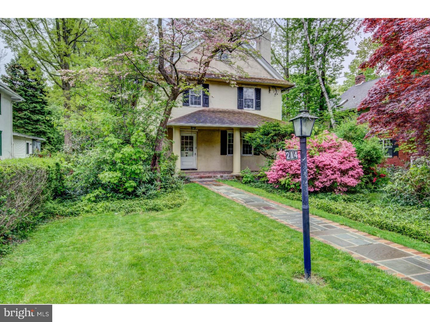 Rare opportunity for an affordable single family home in a coveted "walk to Wayne" location. This turn of the century (c.1906) 6 BD, 2.5 BA home has great potential and is ready for a new owner's renovations. High ceiling heights & wood floors abound. Updates over the years include high velocity central A/C, many replacement windows, and a newer roof. A covered front porch & front door lead to the Entrance Area which is open to the Living Room. Built-in shelving and 2 windows flank a traditional brick fireplace. A glass French door separates the Living Room from the Dining Room, which has a crystal chandelier, wood floors, and another glass French door which leads to the rear deck. The sunny Kitchen and Breakfast Room are open to each other, creating a large space which awaits your design choices. Storage is available in the pantry closet and the enclosed rear porch offers a convenient mudroom. The Butler's Pantry has charming vintage cabinets and is adj. to the Powder Room. A turned staircase leads to the 2nd floor, which has 4 spacious BD, a full hall BA with tub, a linen closet, & another long hall closet. The 3rd floor has two add'l BD and a 2nd full hall BA (currently non-functional, as it was not used for decades.) The clean, unfinished Basement is open and offers ample room for Laundry & HVAC systems, as well as enough space to add a Rec Room. The private rear yard provides plenty of room for recreation and has an existing 1-car garage/shed ("as is" condition.) The North Wayne neighborhood association (NWPA) organizes activities for residents of this area, incl. progressive dinners, soap box derby, & more. Within walking distance to parks and the charming village of Wayne including the middle school, train, shopping, and restaurants. This home also offers EZ access to the Blue Route (476), Center City, and Airport? and highly ranked Radnor Twp. schools!