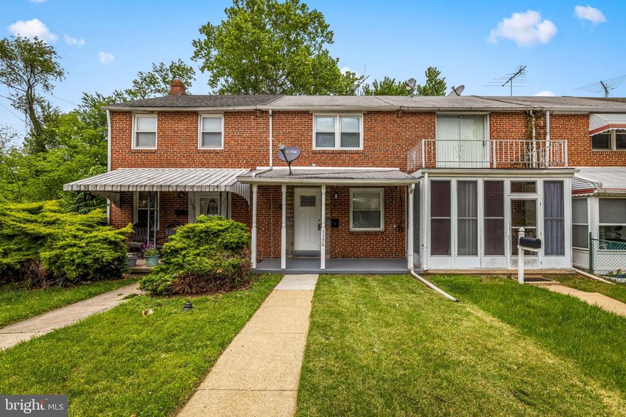 Located in the Saint Agnes Neighborhood of Baltimore is this incredible well maintained porch front row home with many updates .  The home offers fresh neutral paint throughout the home (2026)(most of the house),  2026 refinished hardwood floors that grace the living room, dining room,  stairs, primary bedroom and 2nd bedroom,  ceramic tile floor in the kitchen with oversized opening to dining room, Granite counters (2026),  goose neck pull out faucet (2026), led lighting, ceiling fans, upgraded front door, upstairs vanity (2026),  the basement has LVT that look like wood, generous mechanical/storage area and powder room.   The front porch is covered, perfect for a nice seating arrange  or maybe a glider bench.   The rear yard offers rectangle pavers and slightly raised garden  boxes that line the fencing offering perfect blank canvas for an entertainers yard.
