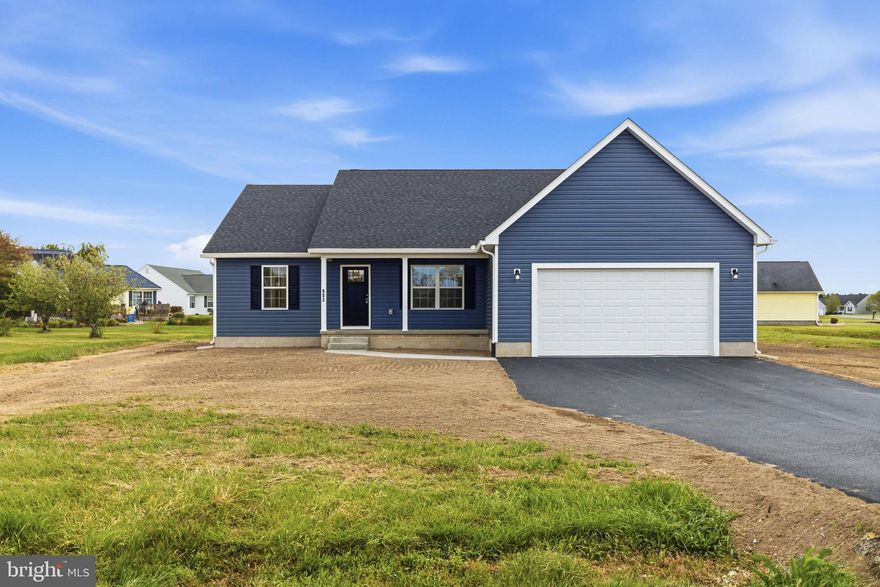 Take advantage of a $10,000 contribution toward your closing costs and make your move into this move-in ready new construction even more affordable! Ready to move in new construction! Welcome to this new construction home in Seaford, located in the desirable Clearbrooke Estates community. This thoughtfully designed ranch-style home offers the perfect blend of modern comfort, quality finishes, and functional living space. Designed for spacious living, this home will feature 2100 +/- square feet with a bright open floor plan that seamlessly connects the main living areas ideal for both everyday living and entertaining. Luxury vinyl plank flooring is planned throughout the main areas, providing durability and a stylish modern look. The gourmet kitchen will serve as the centerpiece of the home with 42-inch soft-close cabinetry, quartz countertops, and a stainless steel appliance package, including an electric range, dishwasher, microwave, and refrigerator. Off the kitchen the family room is designed with a cathedral ceiling, creating an open and airy atmosphere filled with natural light. The oversized primary suite will feature a spacious walk-in closet and a private ensuite bathroom with double sinks and a walk in shower. On the opposite side of this split-bedroom ranch layout, two additional bedrooms and a full guest bathroom with a tub/shower combination will provide comfort and privacy for family or guests. That's not all; a  flex room at the front of the home offers versatile space that can be used as a home office, formal living room, dining area, or additional sitting room; allowing the home to adapt to your lifestyle. Conveniently located near shopping, dining, schools, and major routes, this home offers easy access to everything the region has to offer while still providing a peaceful community setting in Delaware.