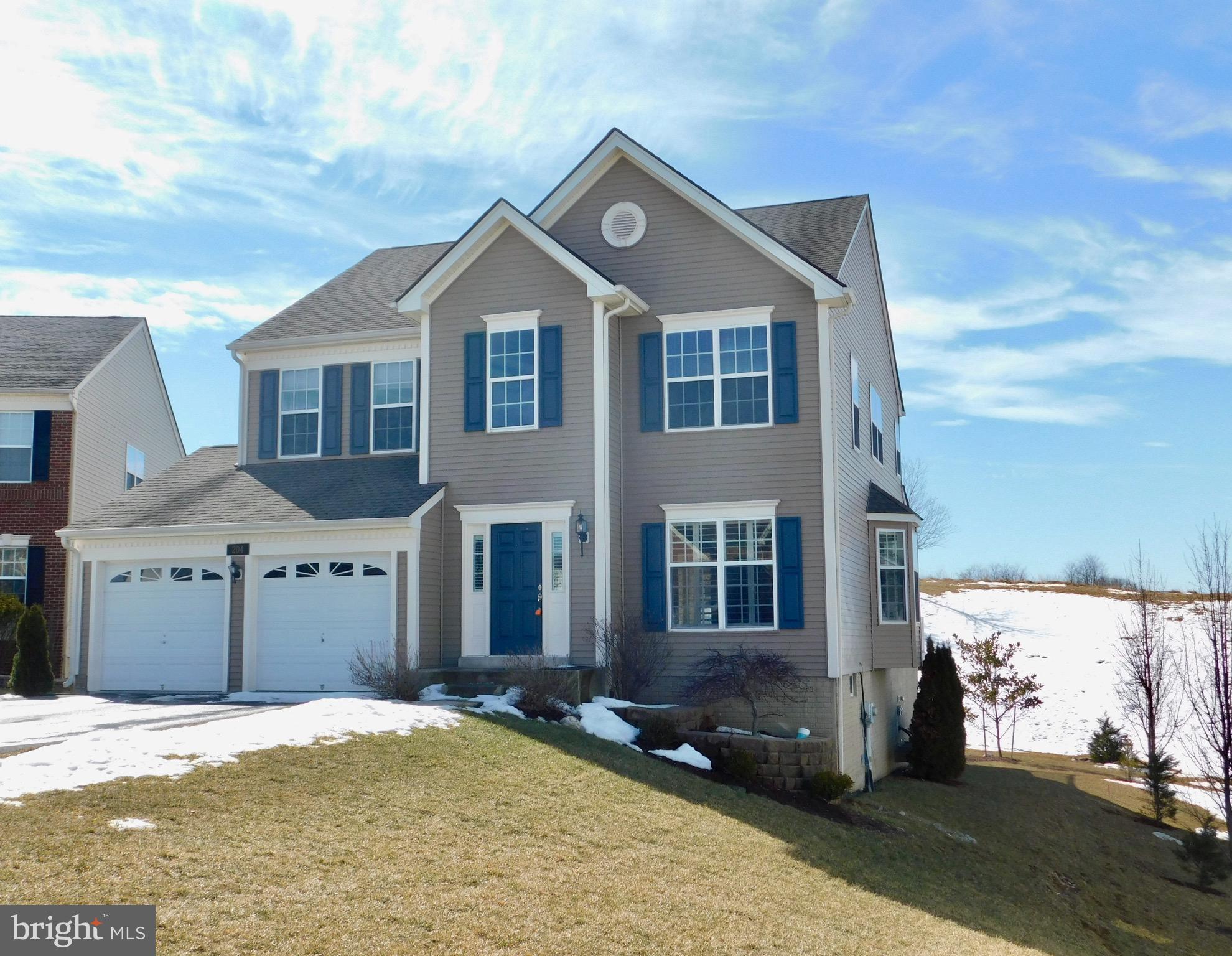 Why wait to build? Meticulously maintained colonial in Martinsburg Station with all the eye candy! 3 bedroom 3.5 bath home which sits on a culdesac. Hardwood floors, tile, gas fireplace, granite, stainless, custom blinds and plantation shutters. Finished basement with full bathroom. Walk out basement to a stamped concrete patio and beautiful yard with scenic views and no other home behind it. Bright and sunny morning room, that leads to a monster deck with sun awning. A lot of room to spread out! Community has pool, rec center walking trails and more. Come see the beauty before it is gone!