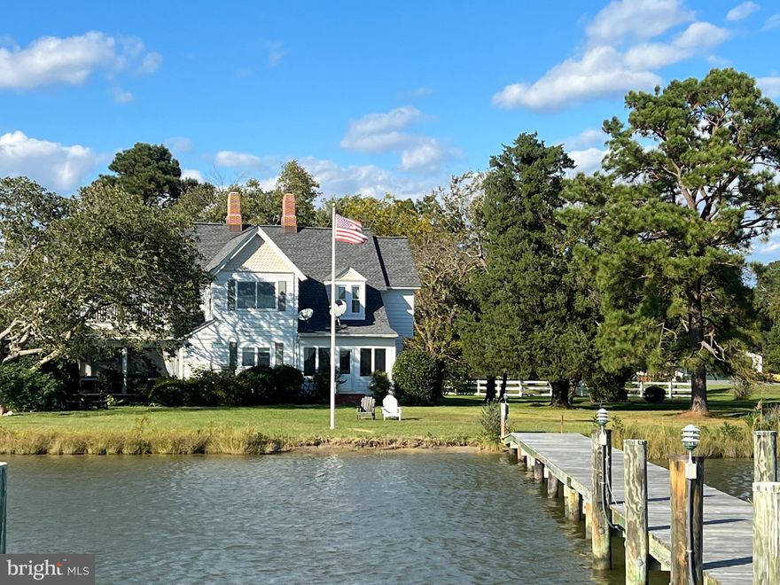 ***Open House Scheduled for 10/30/21 has been cancelled***
Waterfront on Fishing Creek just 7 miles from downtown Cambridge offers great water depth off a 150-foot pier with boat lift, waterside gunite pool,  New roof in 2021, 2 stable barn with loafing shed and paddocks, and a long country lane.  The house was renovated and updated in 2006  with kitchen, baths, HVAC, backup generator, and careful attention to preserving the country appeal.    Please call for site plan, additional photos, and information.  Property being registered as Short Term Rental.  Showings and Availability subject to lease terms.