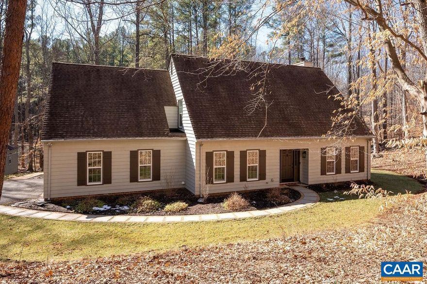 SUNDAY OH has been cancelled. Extensively and meticulously renovated Earlysville Forest home set on nearly 2 private acres backing to neighborhood pond. Standout features include nickel gap ceiling & walls, bespoke painting by local artisan, designer lighting, new wood, tile & LVP flooring (no carpet), built-in closet systems, walk-in shower & hidden doors. Updates extend to the backyard with the addition of a spacious screen porch opening out onto a new grilling deck & stone patio with fire pit. The 2 car garage, large shed + floored attic area provide for ample storage. Convenience meets countryside charm with the Hollymead Town Center nearby, providing easy access to shopping, dining & daily necessities.,Granite Counter,Wood Cabinets,Fireplace in Family Room