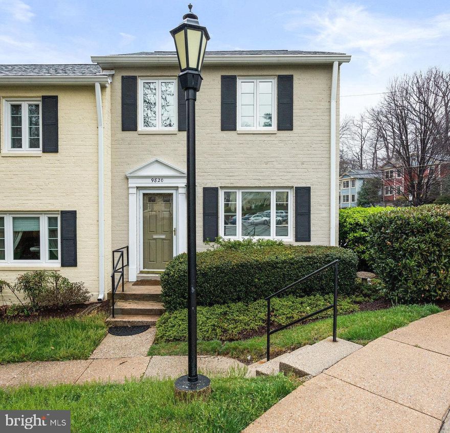 Move-in ready end unit brick townhome with front and rear door access in beautiful Glen Briar subdivision. Approximately 2000 ft to Forest Glen Metro.  Gleaming hardwood floors on both levels and lots of natural sunlight.  Updated and well maintained.  Close to Rock Creek trail as well as major thoroughfares making this a commuters dream, yet set back in a tranquil and leafy setting making it perfect for working from home.