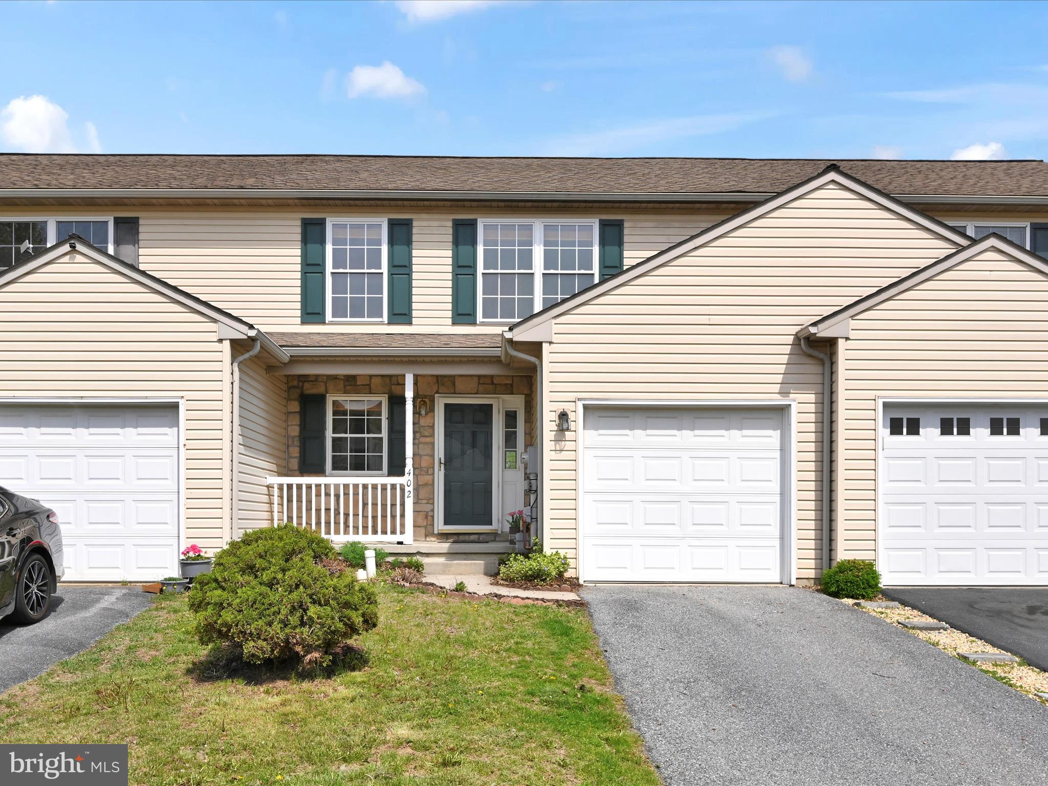 Enjoy this one time owner townhome near the back of Elmshire in a quiet area. Built in 2005 with 1368 square feet in the upper levels and another 300+ in the lower level with a finished family room that looks out back to a patio & large yard, plus a roughed in half bath with a large storage area. (17 x 12) The one car garage is handy just off the kitchen. Enjoy the A/C and gas furnace installed in 2018, plus a updated gas hot water heater the same year. The appliances stay, washer and dryer are in the half bath on the first floor also. A home warranty is included for the buyers at closing. ( see with documents online) The kitchen appliances stay, stainless steel built in microwave 2 years old, newer large, stainless steel refrigerator and dishwasher and brand new gas stove just added. The newer backsplash gives a more modern appeal. A deck overlooking the back yard is just off the dining area. Most floors were updated with hardwoods floors. The upper level master bedroom is huge with it's private full bath for privacy and a large walk in closet( 9 x 6). 3 nice size bedrooms plus the lower level family room with recess lighting is convenient for extra living space. The back yard is open to fields behind it for lots of open space and privacy. In the spring you'll enjoy all the flowering trees in the yards. HAO rules are uploaded online.