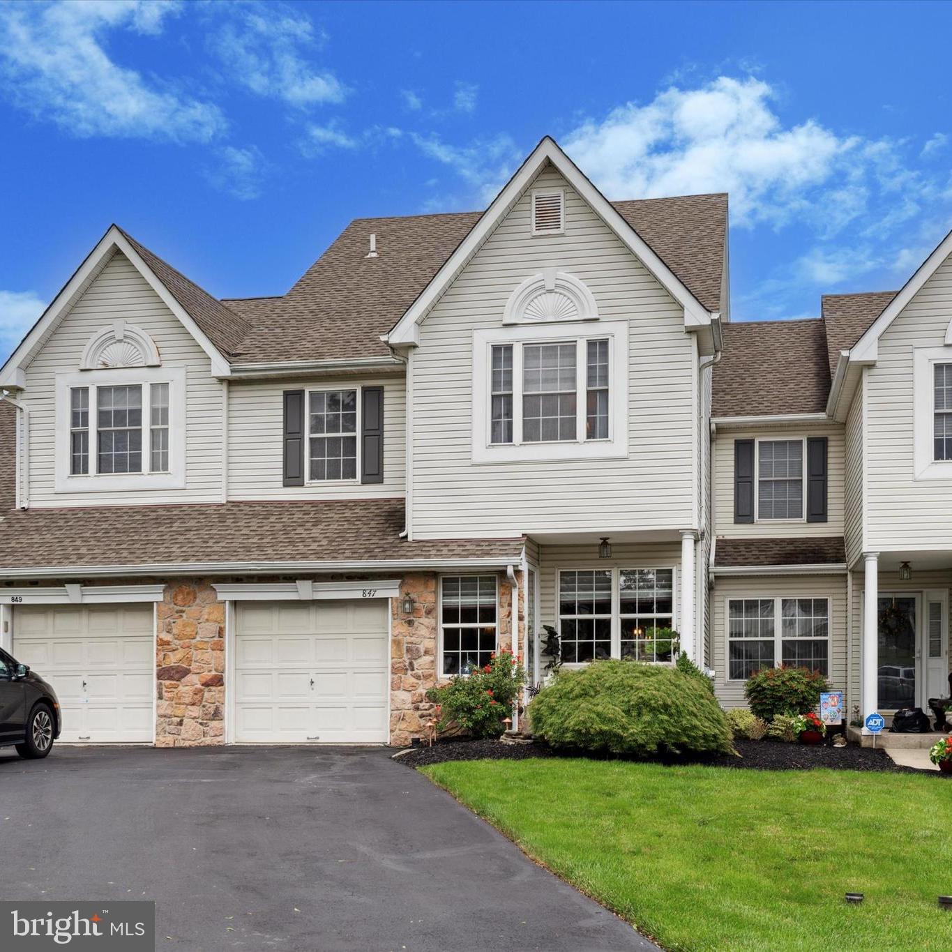 Welcome to 847 Sherrick Ct, Chalfont, PA 18914—a stunning 3-bedroom, 2.5-bathroom townhome boasting the premier location in the sought-after Warrington Hunt community, backing to serene wooded open space. This beautifully appointed home combines modern elegance, thoughtful design, and a tranquil setting, offering an unmatched lifestyle in the heart of Bucks County.
Step inside to a bright and welcoming main level, where gleaming hardwood floors set the tone for sophistication. The gourmet kitchen is a chef’s dream, featuring sleek stainless steel appliances, lustrous granite countertops, and ample cabinetry, perfect for culinary creations or casual dining. The open-concept layout flows seamlessly into the dramatic two-story family room, where a cozy fireplace serves as the centerpiece, creating a warm and inviting space for gatherings or quiet evenings at home.
Upstairs, the luxurious primary suite is a true retreat, showcasing a soaring vaulted ceiling and a spa-inspired bathroom with a decadent soaking tub, offering the perfect escape after a long day. Two additional well-sized bedrooms provide flexibility for family, guests, or a home office, complemented by a second full bathroom. For ultimate convenience, the laundry room is thoughtfully located on the second floor.
Step outside to the expansive 12x22 maintenance-free composite deck, where you can unwind while enjoying breathtaking views of the wooded open space—a rare and peaceful backdrop that ensures privacy and tranquility. The walkout basement, already studded out for finishing, offers endless potential for a home gym, media room, or additional living space tailored to your needs.
Situated in the desirable Warrington Hunt community, this home offers the best of both worlds: a serene retreat with easy access to top-rated Central Bucks schools, vibrant shopping, dining, and major routes for commuting. With its prime location, modern upgrades, and versatile spaces, 847 Sherrick Ct is a rare gem that won’t last long. Schedule your private tour today and discover the perfect blend of comfort, style, and natural beauty in this exceptional townhome!