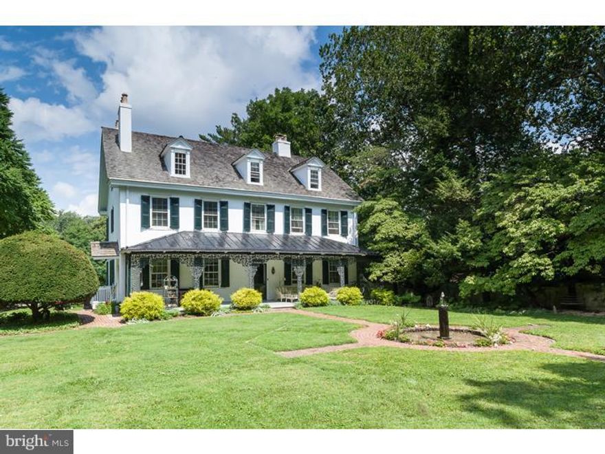 'Greenwood Farm' is a treasured estate, offered for the first time in 40 years.  It contains two separate parcels: the main house and garage on 2.1 acres and the barn on .91 acres.  Located in the heart of Tredyffrin Township, the historic Manor Home boasts high ceilings, hardwood floors, 7 working fireplaces and a total of 6 Bedrooms and 3 full Baths with extensive, elegant millwork and wonderful natural light through its large centuries-old windows. A plaque in the Entrance Hall of the main house documents Greenwood Farm as General Washington's interim headquarters in December of 1777, before his move to Potts House at Valley Forge.  The detached Garage/Carriage House boasts a newly remodeled two-bedroom apartment with great rental potential.  The pool and its Smoke/Pool House are surrounded by lush perennial gardens and listed specimen trees, 7 spring-fed fountains with sculpture pieces plus a Har-Tru tennis court. Sited on .9 acres, is the historic and signed stone/clapboard Bank Barn with an adjoining rental apartment. Amenities in the Manor House include a newer cedar roof, upgraded wiring and central air throughout.  One-year HSA Home Warranty included.  Tax ID number for Main House & Garage/Carriage house is 43-06N-0003.0100  Tax ID number for the Barn is 43-06N-0003.1300  Total tax bill for 2014 for 2 parcels is $16,465