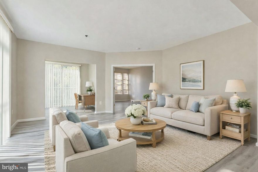 ❄️ NO SNOW TO SHOVEL HERE! ❄️ Step out of your condo, take the elevator to your car and onward you go!! Welcome to effortless living in the highly sought-after Stratford Park community! This bright, inviting two-bedroom, two-bathroom corner condo offers the perfect blend of comfort, space, and unmatched convenience. Step inside and discover an open, seamless floor plan defined by continuous, warm wood and luxury vinyl plank (LVP) flooring. The layout is meticulously designed for modern living, featuring an open floor plan with a large, eat-in kitchen as well as dining space for entertaining, a spacious living room that includes a sunroom and an easily accessible entry-level bedroom.
The spacious kitchen, is a culinary delight, offering plenty of counter space and a pantry that cleverly hides the in-unit washer and dryer. Retreat to the primary suite, where the separate shower and soaking tub offers a soothing escape - perfect for unwinding after a long day. New window blinds installed.
Practicality is key, complete with a garage parking space and separate storage unit. Best of all, you can truly relax knowing that maintenance-free living is guaranteed, with services like lawn care, exterior maintenance and snow removal are included.
The Stratford Park community elevates your daily routine with outstanding amenities, including a refreshing outdoor pool, a relaxing hot tub, and a well-equipped exercise room.  There are also walking paths and trails nearby. The location is superb: enjoy a commuter's dream with metro and bus stations situated less than one mile away as well as Reston Town Center across the street.