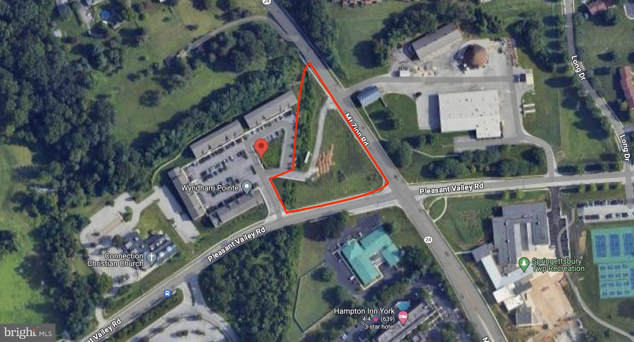 This 2 acre parcel is zoned Neighborhood Commercial and ready for development. Available for sale, ground lease or built to suit. Highly desirable location on Wyndham Dr. adjacent to York Galleria. Located on the corner of Pleasant Valley Rd and Mt. Zion Rd, this site is a huge opportunity to acquire your next development project or your business's next location with prime frontage. Ideal location for medical, professional or other retail uses. Don’t miss this opportunity!