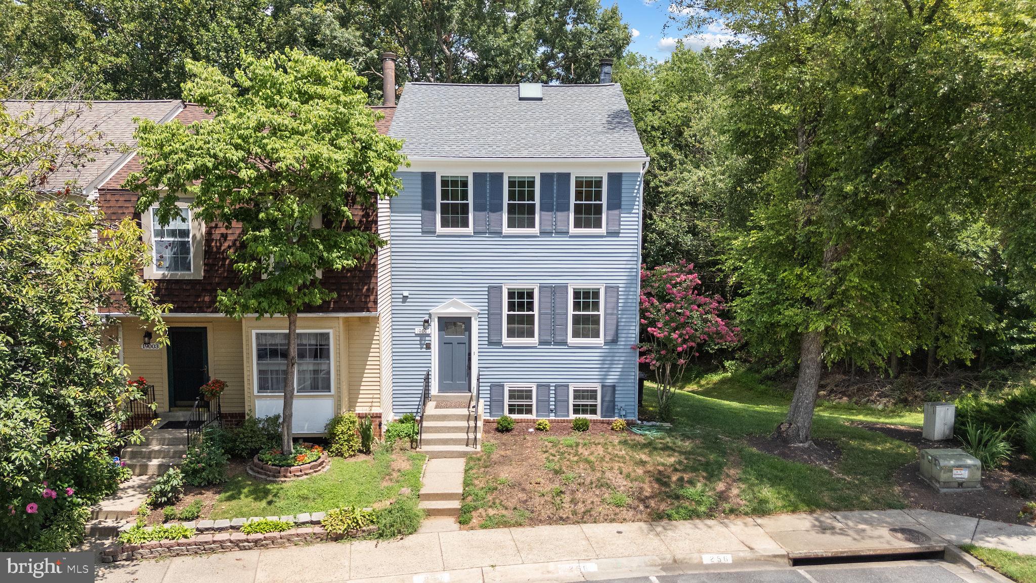 **Landlord would like the next tenant to have at least a 680 credit score and for their gross income to be at least 3x the month rent**. Great opportunity to rent a newly renovated end unit townhome with an updated deck off the rear. Over 2000 square feet of comfortable living space spread over 3 levels and a paver walkway under the deck. Updated kitchen with new cabinets, attractive backsplash; quartz counters, steel appliances and new hardwood flooring on all levels. Ascend to the upper level and be pleasantly surprised by the spacious primary bedroom, equipped with an updated primary en-suite bathroom. The remaining 2 bedrooms are appropriately sized & light-filled and updated. The hall bathroom is also renovated. 19001 Grotto Lane has fresh paint, wood flooring and luxury vinyl plank over the 3 levels and is waiting for you to move in and unpack. Descend to the basement and enjoy the comfortable recreation room, and the amenities of a half bathroom, and a utility/laundry/storage space. Then, just step out to enjoy the large fenced backyard.