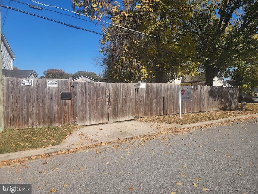 Excellent location  Residential Lot ready to built the house of your choice, close to DC line and main roads and highways, lot if fully fended and has a large shed very well built and maintained in excellent condition. All utilities are in front main street ready to be conected as soon you get the permits to build including Electric, water, public sewer and natural gas. To let you know in the pass already existed a house in the lot, seller do not have a record of it.  No permits obtained by the sellers.