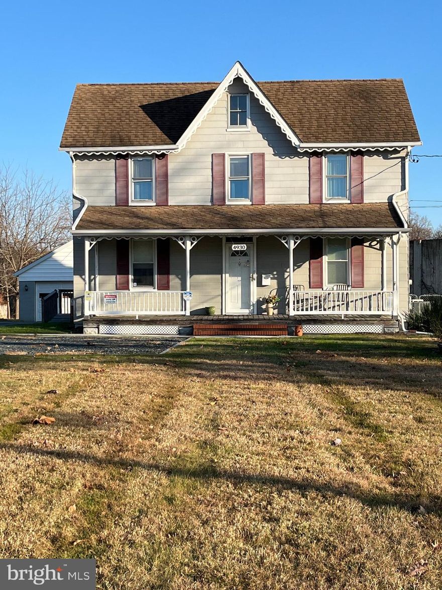 Welcome to 4930 Ridge Road located at the end of a dead end street with large turnaround offering lots of privacy but still  conveniently located a short drive to all major routes, shopping and entertainment. The home is situated on over half an acre lot with county owned property to the left and a church with a playground across the street.  A long driveway leads to a two car garage and three parking spots off to the side providing plenty of room to park your toys and extra vehicles.  The wide covered front porch is perfect for watching the sun set.  A handicap ramp is built onto the the side deck and covered porch off the kitchen perfect for BBQ's and entertaining.  Another handicap ramp leads to the garage, separate workshop, shed and fenced rear yard just right for children and pets.  You will fall in love with the extra large custom kitchen featuring granite countertops with plenty of work space, stainless steel appliances and pendant lighting over the long peninsula.  The dining area is big enough for large gatherings with family and friends and still have room for the "kids" table!  A separate laundry room is conveniently located off the kitchen with washer, dryer and utility tub.  A few steps off the kitchen is the  living room and a main level bedroom with a walk in closet and updated bath with a walk in shower,   The upper level features three more generous bedrooms and large bathroom and two more walk in closets.  Zoned heating and air conditioning is provided throughout the home with forced air heat pump, energy efficient hot water baseboard backup and mini spits.  Come see for yourself the endless possibilities!