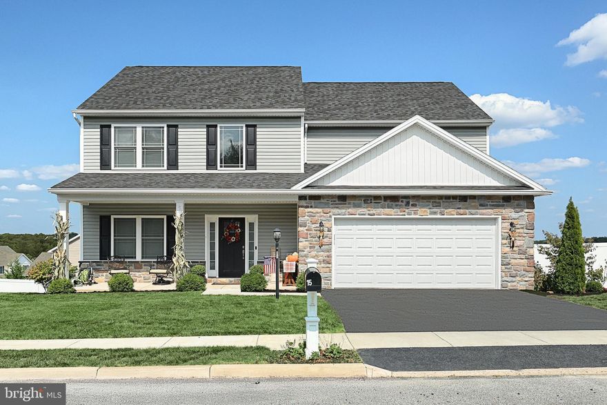 Come fall in love with this impeccable home situated in Northeastern Schools. Quality finishes and features are abundant throughout, from the eat-in kitchen with quartz countertops, tile backsplash, and large farm sink, to the stone fireplace or the spacious primary suite with tray ceilings and sizable walk-in closet. The sellers have taken great care maintaining and improving the property since it was built in late 2020. This home offers 2700 sq ft with 4 bedrooms, 2 full baths, and laundry room found on the second level, while the main level offers a formal dining room (or office), great room, powder room, and the kitchen which leads out to the expansive deck.  The fully finished walkout basement offers a 3rd full bathroom along with an additional 1100 sq ft of finished space. An extra deep (24')  two car garage is another great feature, as is the professionally landscaped fully fenced back yard. Enjoy the peace of mind that comes with owning a newer home, with the added benefit of having the finishing touches already completed. Great location just minutes from I-83 and local amenities, while convenient to both York and Harrisburg. Contact your agent today and schedule your private tour!