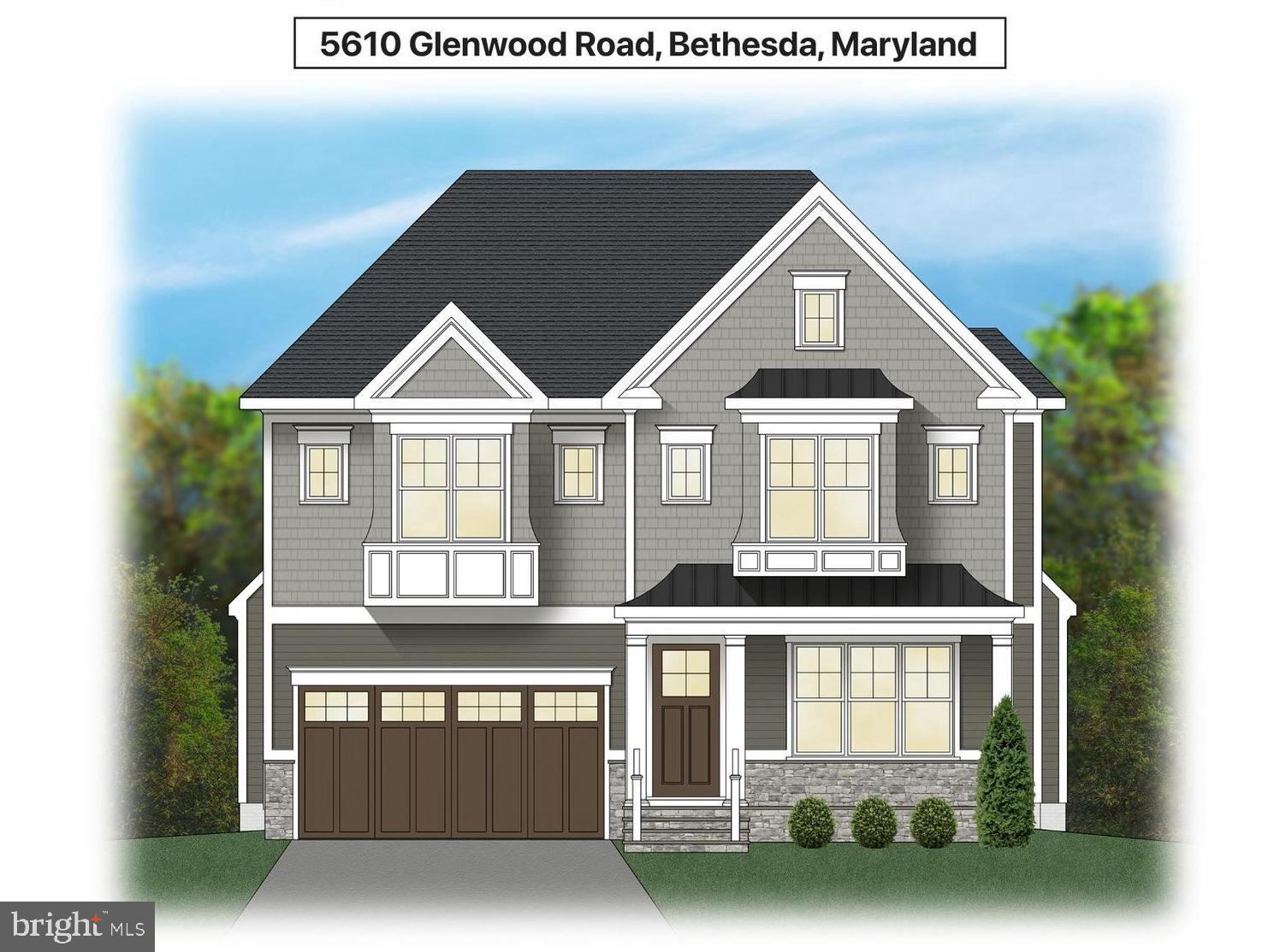 Spectacular colonial built by award winning Douglas Construction Group (Best Green Builder - Bethesda) One of 3 homes available on this street! This home has 3 finished levels, 5 Bedrooms, 4.5 Bathrooms and over 5,000 sq ft! The main level features a formal Dining Room, an elegant Living Room, a sun filled Family Room with a fireplace and built ins, a Gourmet Chef’s Kitchen with breakfast area, a center island, an oversized Pantry, Butler's Pantry, Mud Room with cubbies and a bench and a powder room. On the second level you will find a lovely relaxing primary suite with two walk-in closets and a luxurious spa bath with a soaking tub, a frameless glass enclosed shower and two sinks. Also on the upper level are 3 additional generously sized Bedrooms, 2 more custom Bathrooms, a Family/Homework-Study area and a large laundry room. The lower level includes a 5th bedroom, 4th full bathroom, recreation room with space galore, an exercise room, and extra storage. Inviting porch with a grilling deck overlooking the rear yard! There is also a two car garage and there is a rough in for a potential elevator! Part of the Walt Whitman High School Cluster. The model home at 5605 Glenwood is under construction and available to walk through. January 2026 Delivery.