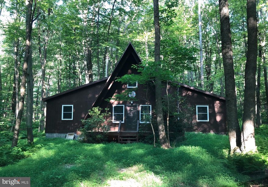 Lake living IS possible at this darling cabin located on a private lane!  Wooded 1.5 acre lot on stunning South Mountain - only 10mins from Ski Liberty & 15mins from Gettysburg!  Featuring a natural cottage in the woods feel with beautiful wood floors, a cozy wood stove, lovely deck to sit any time of day and enjoy nature, private lake is a short walk away with a sand beach area, swimming dock and fully stocked pond for fishing (Catch & Release)!  Use this cabin year round if you like! Call to see this one asap!