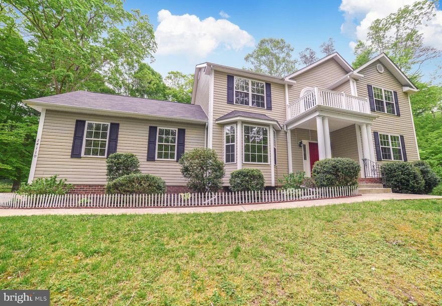 Stately Colonial high on a hill, on 2+ acres with no HOA! Great kitchen--custom island w/breakfast bar, double wall ovens, eating area w/ceiling fan; open to spacious family room. Formal living and dining rooms, plus pantry/mudroom w/built-in cabinets. Big master BR has both walk-in & wall closet; bath boasts custom vanity, jetted tub, and tiled shower. Partially finished basement has BR (no closet) plus 3rd full bath. Large unfinished space is insulated and ready to finish your way. Deck, 2 sheds, chicken coop, dual-zone HVAC, 80-gallon HW heater, water softener. Side-load 2-car garage with mezzanine storage. Want to raise chickens or work on cars (plus have a nice big home)? This is it!