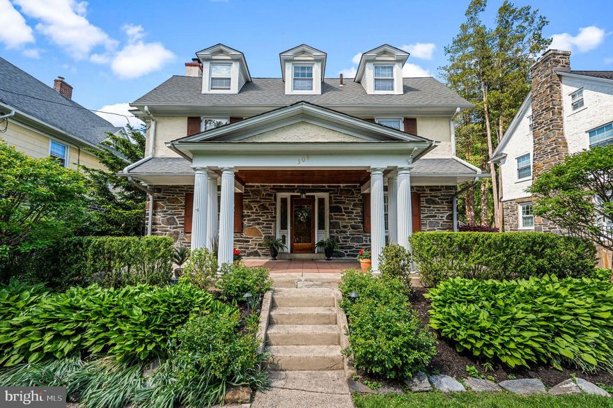 Opportunities like this don’t come around very often.  Welcome to 309 Woodside Ave in Narberth.  Nestled on a spacious lot in the heart of Narberth, this beautifully expanded and thoughtfully renovated home is mixed with modern comfort and charming features.  With an open concept layout and amenities designed to meet the needs and style of today’s discerning Buyer, this home is truly one of a kind.

Step inside to find a bright and open foyer where your eye is drawn to the beautiful two story open staircase.  To the left, you’ll find a large formal living room with a gas fireplace and to the right you’ll notice a dining room large enough to fit at least ten guests comfortably.  Straight through, the remodeled kitchen flows seamlessly into a soaring family room with vaulted ceilings. A power room is conveniently located behind the kitchen and right next to the door to the beautiful backyard.  

Head up to the second floor to find two large size bedrooms and a full bath.  A stunning rear addition provides a luxurious new primary suite complete with a spa-like en suite bath and a convenient second-floor laundry room. The third floor offers two more large sized bedrooms and a full bathroom.
The detached garage has been completely transformed to suit today’s lifestyle. Downstairs you’ll find a brand new full bath and a fully equipped home gym. Upstairs, enjoy a versatile living area perfect for a home office, media room, or creative studio.  This space can also serve as a to car garage if the new owner prefers to convert it back.  There is also a Level 2 EV charger on the main level of the garage for those with an electric vehicle.  

Outside, the expansive backyard is a true sanctuary, featuring a custom pickleball and basketball court, new blue stone patio and mahogany decking—an entertainer’s dream and a rare find in Narberth.
Additional highlights include two-zone HVAC with a brand-new unit (2025) serving the second and third floors, new windows on the third floor and walkability to everything you love about Narberth. Stroll to the train, local shops and restaurants, schools, and parks—all just steps from your front door.