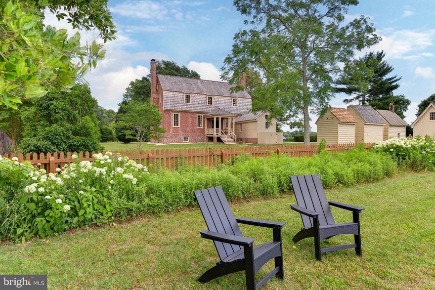 Cherry Walk circa 1781, located in the Millers Tavern Rural Historic District, was built for Carter Croxton a Revolutionary War figure from Essex County. The main house features handsome flemish bond brickwork, a wood shake gambrel roof, and two elegant chimneys that flank both sides of this late 18th century Tidewater Cape. Original brickwork on the exterior, original doors, floors, hardware, windows, mantels and moldings have remained through the ages. In recent years, the current owners have embarked upon a sensitive and monumental restoration of the main house, fencing and gardens. 
Water features found on the property include natural streams which meander through part of the woodland with wood duck habitat and a farm pond. An in-ground salt pool with a new salt system provides a wonderful focal point in the garden and a relaxing respite on hot summer days.  A rare and remarkable assemblage of historic dependencies original to the property, offers a rare glimpse into farm life in the late 18th century.  The offering of this very handsome home presents a unique buying opportunity to those seeking a renovated and restored turn-key oasis.   95+ acres of pristine farmland, including mature hardwoods and pine forest, which provide abundant habitat for all types of birds, wild turkey, and wildlife.  Minutes to Wineries, Medical Facilities (VCU Hospital) , Antique Shops, Boutiques, Fine Dining, Historic Sites, Museums, Marinas and so much more.  An easy drive to Richmond, Williamsburg, the Northern Neck and Fredericksburg. Convenient to Washington, D.C. A must-see historic treasure described as magical.