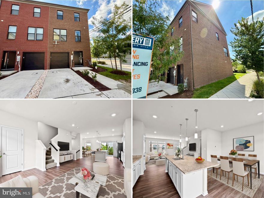 Welcome to 657 Mozart Way, a stunning three-level (end-of-group), four-bedroom, 2.5 bath, one-car garage / 1-car parking pad townhome, nearly new, built by Lennar Homes in the Refinery Row community of Brewers Hill. $30K incentive to buy with little money out of pocket, 100% financing (no MIP) & no HOA dues for 1st 12 months when you use the preferred lender and title. Inside, enjoy wide-plank flooring, an open-concept living space, designer LED lighting, and a private rear deck. The modern chef's kitchen boasts shaker cabinets, granite countertops, an oversized island, and stainless steel appliances. Spacious bedrooms feature large walk-in closets, while the primary bath includes a double vanity, granite counters, and tile flooring. Just 5 minutes from I-95 and I-895, this prime location offers walking access to Starbucks, Volo Sport Courts, shops, restaurants, parks, and Johns Hopkins. Enjoy peace of mind with approximately six years remaining on the builder's structural warranty. Contact the listing agent for more information. Additionally, it qualifies for the Johns Hopkins Live Near Your Work 5 K grant! Other grants & incentives may be available! Sample photos & virtual staging.