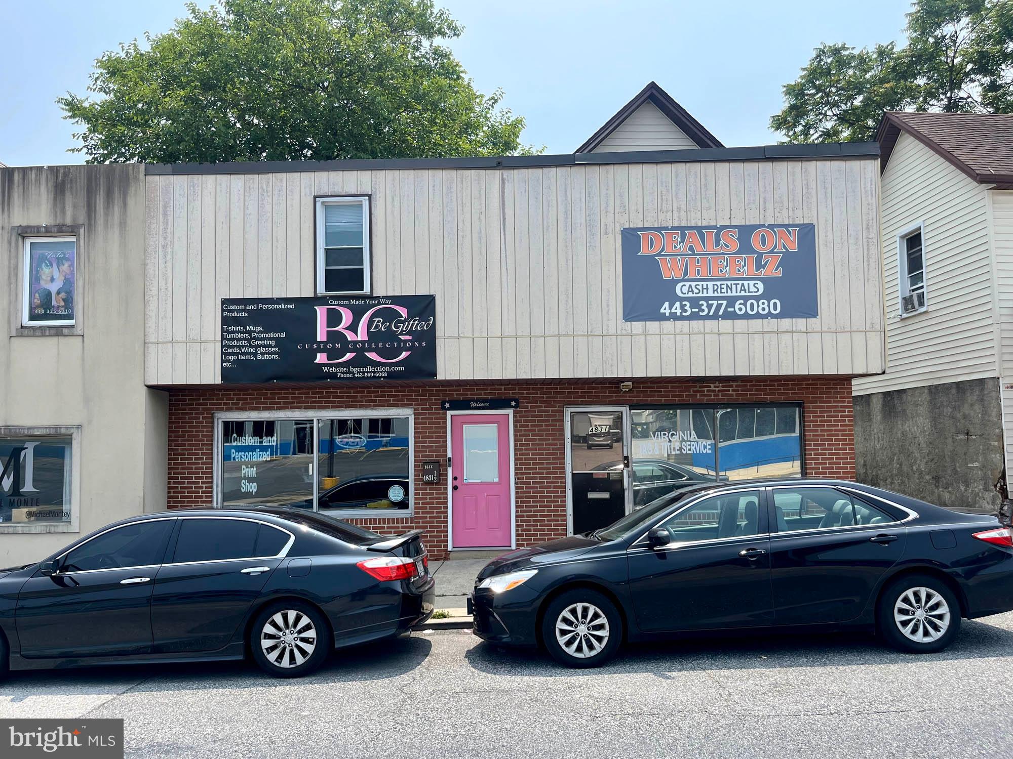 REAL ESTATE AUCTION featuring ON SITE and SIMULCAST ONLINE BIDDING!! Online Bidding Opens - Monday, July 28, 2025. Live On Site Auction - Wednesday, July 30, 2025 at 11:00 AM. List price is opening bid only. Live Auction Bidders – A deposit of $20,000, payable by cashier’s check, will be required of the purchaser at time and place of sale. Online Auction Bidders – A deposit of $20,000, payable by cashier’s check or wire, will be required of all online bidders prior to the start of the live auction. The deposit will be held in escrow until the completion of the auction and will be retained from the winning bidder.
The subject property comprises a semi-detached two story storefront building arranged for 2 storefronts, 3 residential (1 BR) apartments and fenced parking lot. The property currently has 1 storefront rented for $1,500/month. The balance of the units are vacant. The property is strategically located in a well demanded portion of the Belair Road Corridor between the Waltherson and Frankford neighborhoods. The auction provides a value-add opportunity for investors, or a conveniently located business location with good potential income from the additional units for owner-occupants. The rear fenced parking is an added benefit for owners of all types.