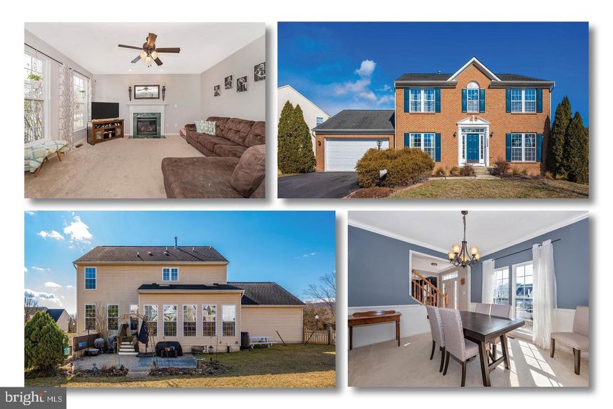 Pristine 4 bedroom 2.5 bathrooms brick front colonial with 2 car garage. Main level features living room, separate dining room, remodeled kitchen with center island, attached sunroom and family room with gas fireplace. Upper level 4 bedrooms and 2 full bathrooms with updated owners suite with updated bathroom. Lower level finished with large rec room and bar. Fenced back yard with patio for cook outs and relaxing.