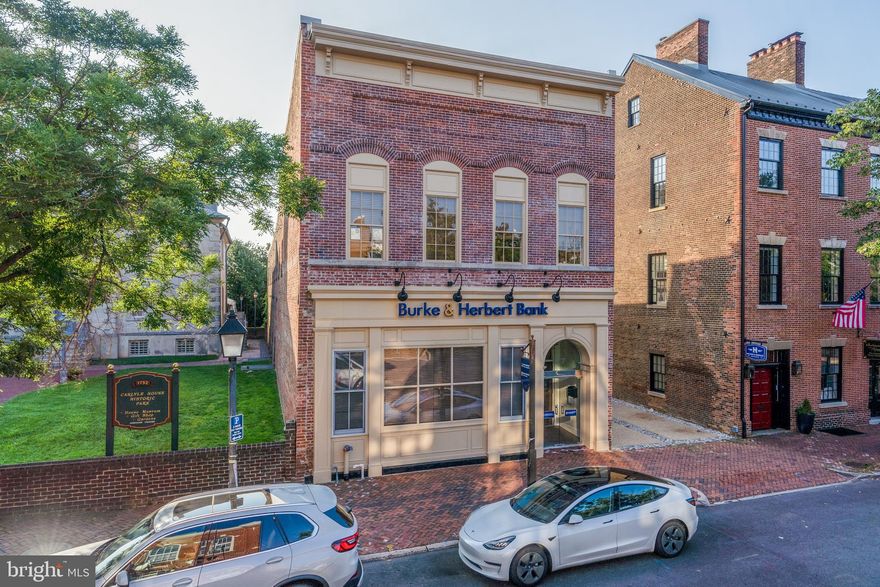 PRICE IS FOR 3 PROPERTIES.  Three parcels offered for the first time in 33 years: 117 N Fairfax Street (7,024 square feet), 207 Ramsey Alley (2,160 square feet), and 209 Ramsey Alley (16 parking spaces). Centrally located directly across the street from Market Square in the heart of Old Town, Alexandria, Virginia, this stately stand-alone building (117 N Fairfax) built c1880 has historic charm yet current amenities. Down the charming alley sits the Flounder House, c1800, (207 Ramsey Alley) with all original hardwood floors. Both properties share 16 parking spaces, a rare commodity for the city. Ideal for a private club or office.