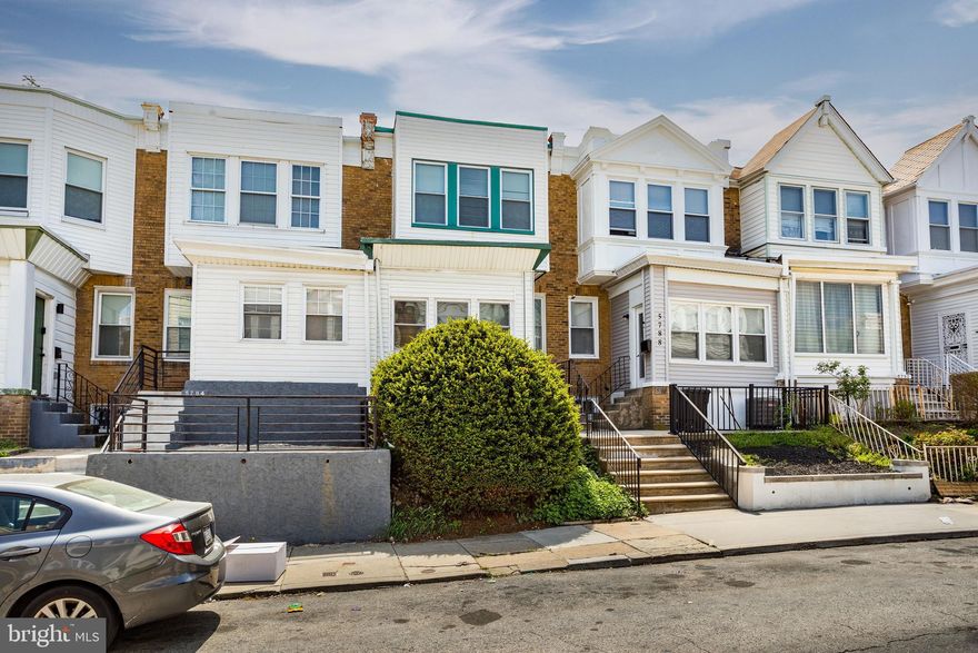 Welcome to 5786 Stewart St, a charming 3-bedroom, 1-bathroom house nestled in the heart of Overbrook, a historic West Philadelphia neighborhood. This home offers 1024 square feet of living space and is situated on a 1317 square foot lot.
Key Features:
• Bedrooms & Bath: Three comfortable bedrooms offer ample space, accompanied by a recently updated full bathroom.
• Living Space: The house includes a cozy living area, ideal for relaxation and family time.
• Updated Kitchen: The recently updated kitchen is a highlight, featuring modern appliances and a stylish breakfast bar complete with bar stool seating, perfect for quick meals or entertaining.
• Basement bonus room: The  basement offers an exciting bonus room– a dedicated "bonus room, ideal for hobbies, games, or unwinding after a long day.
• Parking: Enjoy the convenience of dedicated off-street parking for one car, located in the back of the house.
• Neighborhood: Located in West Philadelphia's own Overbrook neighborhood, which has  a rich history and a convenient lifestyle with easy access to local amenities.
• Historical Context: Overbrook boasts a rich history, dating back to the 17th century when it was settled by Welsh Quakers. The area's evolution from agricultural estates to a residential neighborhood adds to its unique character.
• Location: Benefit from the proximity to the city center (approximately 7 miles away) with readily available transportation options like the Paoli/Thorndale Line and trolley.
• Parks and Green Spaces: Take advantage of nearby Fairmount Park and Morris Park, perfect for outdoor activities and enjoying nature. 
     
      The only thing  that's missing from this home is you! Come and see your new residence!