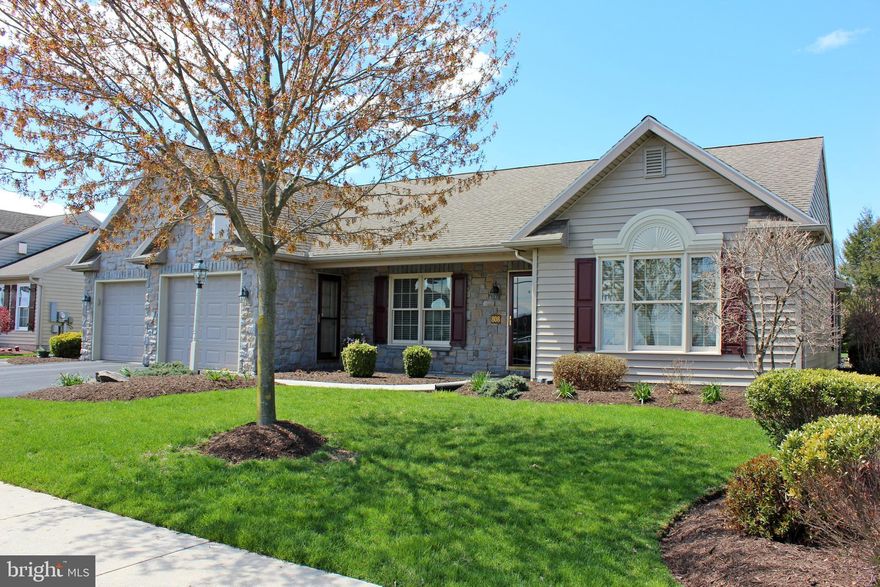 Immaculate well cared for home.  Move straight into this one story ranch home in the popular 55+ Brookshire neighborhood.   Open floor plan includes master bedroom with vaulted ceilings and huge walk in closet, bright sunroom, custom kitchen, and heated and cooled garage with attic storage access.  Extensive landscaping with ornamental lightning.   Full bath could easily be converted in to 2 full baths.