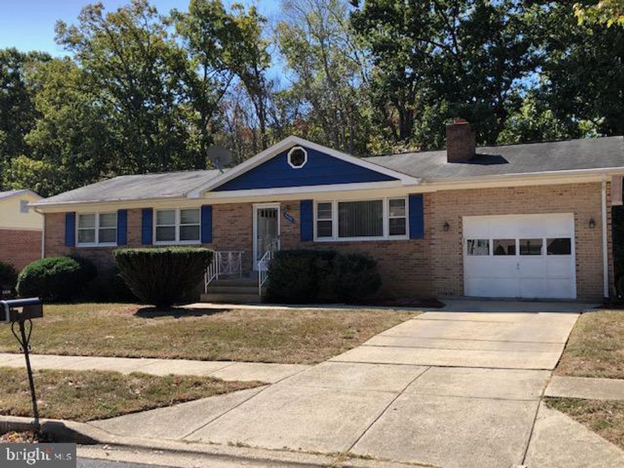 Spacious Rambler, close to shopping, Andrews AFB w/4 bedrooms, 3 baths, large bsmt, laundry room. Large deck off of dining room/w gazebo. Garage and much more. Carpet to be removed in upstairs bedrooms.