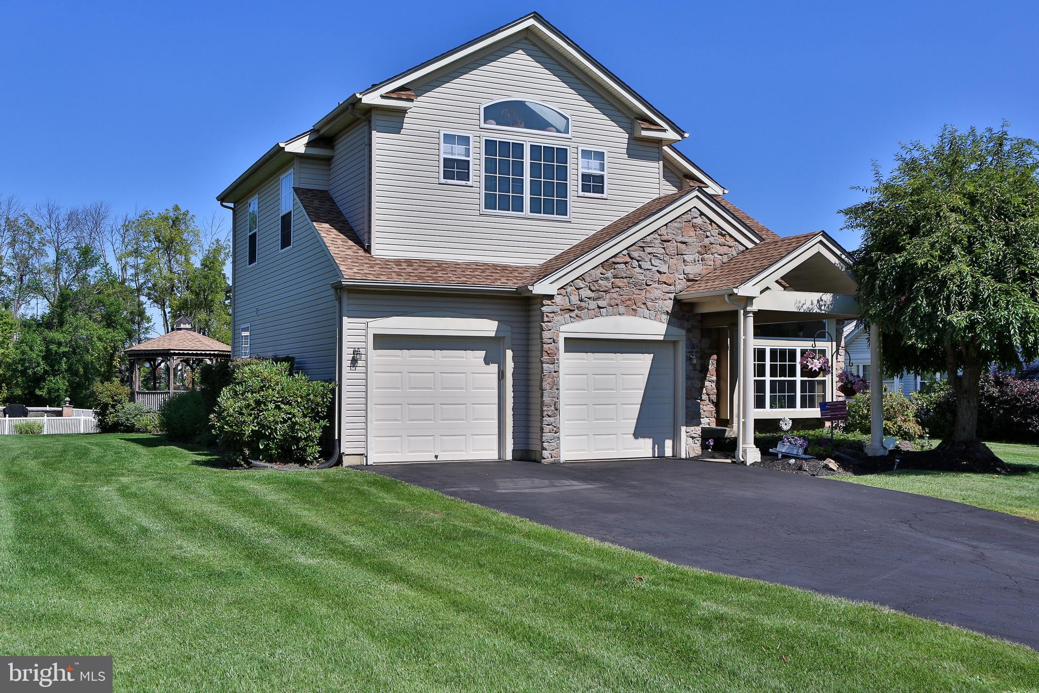 Welcome home to this A+ condition Hickory model in the highly sought after Forest Glen neighborhood! The covered front entry opens into the two-story foyer. The first floor of this home has a wonderful open floor plan - the living room opens into the dining room, and both have neutral paint and carpet. The family room has abundant windows, skylight, neutral paint and carpet, and a fireplace. The kitchen has ceramic tile floor, granite countertops, double stainless sink, tile backsplash, two tier island, and breakfast area with sliders to deck. A study and half bath round out the first floor. Upstairs, the spacious master bedroom has recessed lighting, ceiling fan, neutral paint and carpet, TWO wall closets and a walk in closet. The master bath has two entries, with a separate vanity and toilet on each side, and stall shower and soaking tub in the middle. Three more bedrooms, all with ceiling fans and neutral carpet, share the hall bath, which has a tub/shower combo. Convenient second floor laundry is also a plus! The partially finished basement is great for a playroom, rec room, etc, and there are also two nice sized storage closets! Out back is a two tiered deck with charming gazebo, and great yard with shed. Hurry! This one won't last!