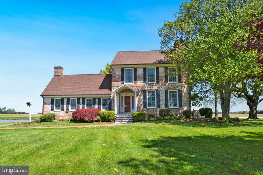 Price Improvement on this gem.  Welcome to Hepbron's Choice c.1770 aka. WILMIL Farm.  This fabulous Eastern Shore estate is nestled on 18 acres in the northwest portion of Kent County Maryland. This property has been lovingly owned by the same family since 1963. Hepbron's Choice is a rare opportunity to acquire a totally restored/renovated and immaculately maintained piece of history. 

 Originally part of a 200-acre tract of land, the long lane leads you through open meadows and gracefully between two serene ponds, one of which has a fountain.  The drive continues to capture your attention with the grace of the main residence elegantly standing on a slightly elevated part of the land. Enhanced with a large lighted flagpole, lovely mature trees (one from the Wye Oak/ Maryland's former state tree), beautiful gardens and the third large pond on the western side that offers amazing sunsets. 

This 18th century three-story brick home is an amazing piece of Eastern Shore History.  Featured in the book, Historic Houses of Kent County published by the Historic Society of Kent County in 1998.  The homeowners selectively hired local talented craftsmen over a 5-year renovation period. Historical colors were used, inspired by American History and the details are too numerous to mention. The pictures and video speak for themselves.  

Meticulous care was taken to recreate a kitchen honoring the historic past. With exposed original beams and custom-made antique style cabinets that are truly one of a kind.    Cooking will be a joy with the beautiful soapstone counter tops, a Wolf stove top and Sub-Zero refrigerator.  Talk about details, the beautiful monumental open-hearth fireplace with a herringbone pattern is guaranteed to be a conversation piece for all who gather.  

The backyard is just as lovely as the front with mature trees, lush lawn, a brick patio, one silo remains and two outbuildings that complement the home. The larger of the two features a recreation room, 3 car garage with finished interior, and a loft for storage.  The other with one car space, workshop, and a fabulous screened in porch to watch the sunset over the pond.  The perfect setting for a family crab feast and watching the waterfowl/wildlife. 

Just minutes from where the Chesapeake Bay meets the Sassafras River, a quick drive or bike ride will lead you to Betterton Beach.  Venture into Chestertown, a lovely waterfront town that is home to Washington College. Residents and visitors alike enjoy the restaurants, farmers market, parks, annual festivals, and river cruises.  Located about 90 minutes from Washington, D.C. and Philadelphia. Schedule your private showing of this gem today.