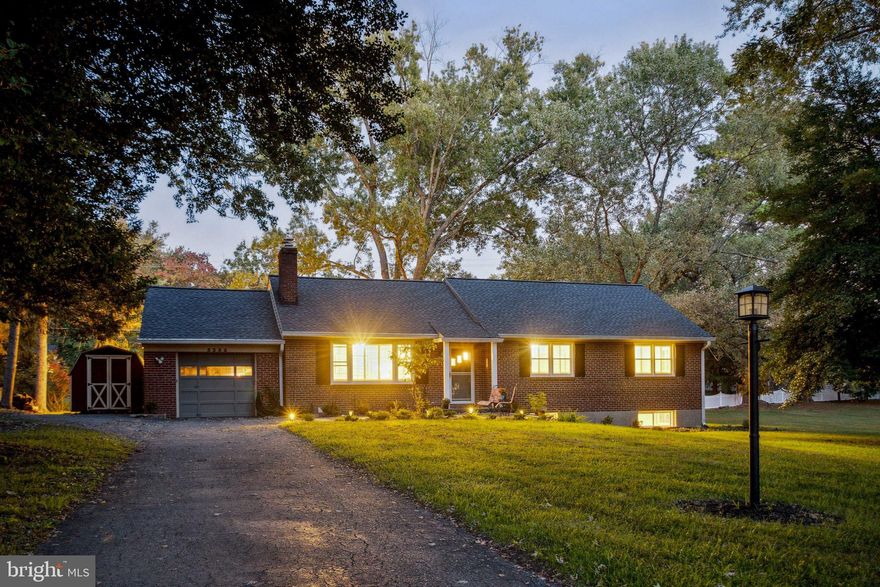 This beautiful and well maintained brick rancher features the original hardwood flooring  and an abundance of natural light with custom wood shutters.  The kitchen was recently remodeled and has solid wood Soft Close cabinetry and stainless steal appliances.  The seller has added ceiling fans and upgraded light fixtures in the home.  Fresh paint in the finished basement is ready for your movie nights.  The basement also has a French Drain system.  The backyard has a large, brand new concrete pad for dining and lounging and entertaining guests.  Come outside and enjoy all the wildlife; you will see plenty of deer, hawks, bluejays, cardinals & orioles. The sale of this home comes with the neighboring adjoining lot, which makes the total property almost a full acre of back yard space.  ***PLUS***there is an invisible fence onsite; buyer can call the company and re-connect the collars and have the yard re-flagged.  Gutter guard on all gutters and a generator hook-up wired and ready to add a generator.
Additional light is included in the sale - makes for an extra large back yard for an abundance of privacy.  The fire pit is calling you on these fall nights. This home is move-in ready!