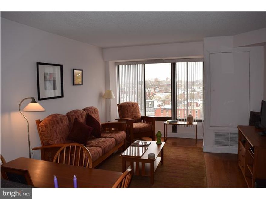 This bright and spacious 1-bedroom condo in City View's North Tower features beautiful hardwood floors, an updated kitchen, covered GARAGE PARKING, and IN-UNIT laundry. Enjoy an open floor plan, unobstructed views, and ample closet space - including a walk-in closet in the large bedroom. City View offers everything and more - 24-hour security and concierge, state of the art fitness center, pool and garden - in a perfect location. The building is only a short walk away from the Barnes Museum, Art Museum, Whole Foods, shopping, restaurants, night life, and Center City.