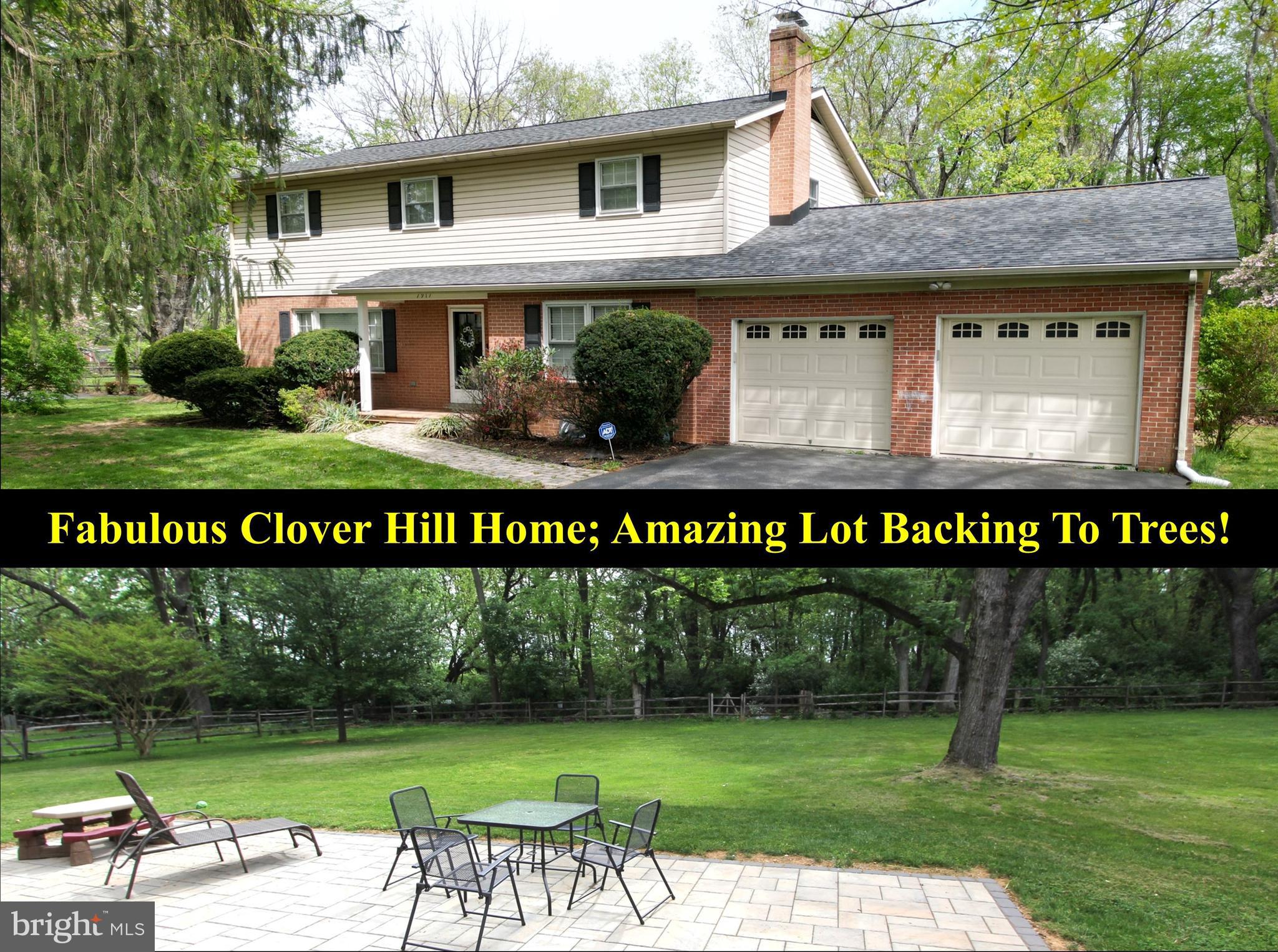 Gorgeous 4 bedroom, 2 full and 1 half bath colonial with a huge fenced yard in the most private section of Clover Hill, Frederick's premier neighborhood. This amazing home features a large eat-in kitchen with with granite counters, custom backsplash, stainless steel appliances, recessed lighting and ceramic tile floors. The spacious family room has a floor-to-ceiling stone hearth fireplace, custom built-in cabinets, recessed lighting, and hardwood floors. The main level also has an inviting entry foyer, a formal living room and formal dining room, all with gleaming hardwood floors. The dining room has modern overhead lighting, crown moulding and chair rail, and the living room has recessed lighting. Rounding out the main level is a convenient remodeled half-bathroom and a huge laundry/mudroom with ceramic tile floors, built-in cabinets, utility sink and service door exit to the backyard. Upstairs are 4 large bedrooms, each with hardwood floors and ceiling fans. The amazing owner's suite also has a large walk-in closet and remodeled ensuite bath with ceramic tile floors, recessed lighting, double sink, granite countertop, soaking tub & separate shower. There's also an enormous remodeled hall bathroom upstairs, with wainscoting, double sinks, granite counters and second entrance from the fourth bedroom. Downstairs is a finished walk-up lower level with huge recreation room, an office/den and utility room with plenty of room for storage. This property also features a huge screened-in porch which overlooks the fenced backyard with private deck and mature landscaping. The front yard features a cozy porch ,a paver-stone walkway and oversized two-car attached garage. The huge, .69 acre lot backs to the forested buffer area between this section of Runnymeade Dr. and FCC. Adjacent to the screened porch is a deck, and just into the yard is a lovely patio. The roof was replaced in 2021, the gas furnace was replaced in 2022, the water softener was replaced in 2024, the well pump was replaced in 2017 and the well was tested for VA/FHA criteria in March, 2025. Clover Hill is a fabulous community with 13-acre private park with swimming pool, clubhouse, walking trails, picnic pavillion, baseball diamonds, basketball and more. The community is close to downtown Frederick, shopping ,restaurants and is accessible to all major commuting routes. Best of all, there are no city taxes! This amazing property is in move-in condition and is priced to sell now.