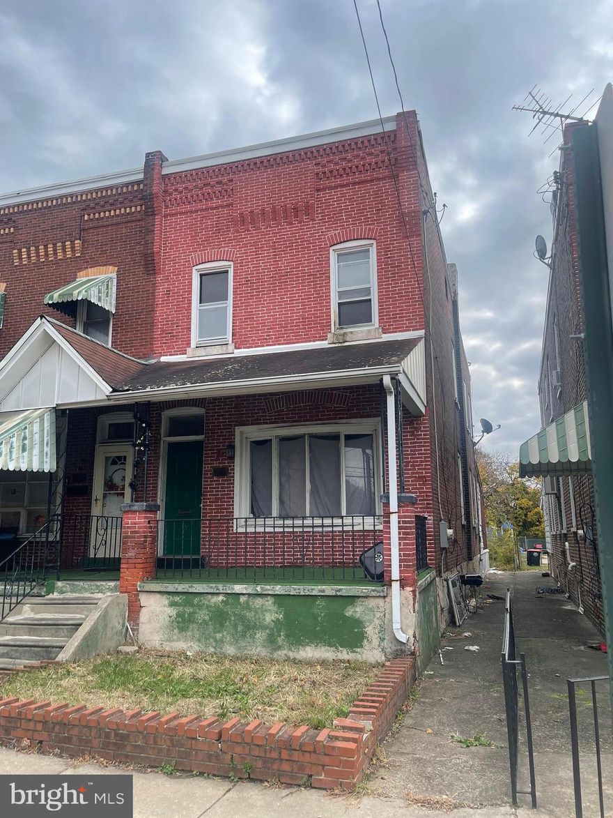 Investor Alert!! Great brick twin with covered front porch,  rear fenced in yard, open floor plan, eat in kitchen,  great newer 200amp circuit breaker, newer hot water heater,  electric baseboard heat.  Will make a great property after renovations.  Being sold in as-is condition