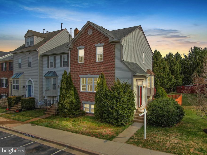 Large sun-filled end unit townhome in the much desired Germantown Estates neighborhood. The main level offers an open floor plan with laminate flooring throughout, a large kitchen with granite counters, and a bump-out breakfast eating area that allows the natural light to pour in. The upper level boasts an owner's suite that has two closets and a bathroom with a double sink. The secondary bedrooms do not disappoint and share a full bath. The finished, walk-out, lower level has a bedroom, a full bath, storage, and a large entertainment/second family room with a fireplace. The large, walk-down, deck oversees the massive fenced-in backyard.  The home backs to trees for additional privacy and a very short walk to the pool, and schools. Just minutes from Milestone, Kentlands, Crown, and RIO. June 1st Move-in.