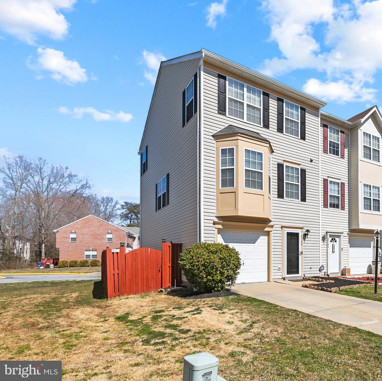 Welcome Home! You are going to love this spacious end-unit townhome. Three levels of finished living area. Kitchen with gas cooking, bay window and room for a kitchen table. Separate Dining Room. Sunken Living Room with cozy gas fireplace. Primary Bedroom with vaulted ceiling, dual closets and bathroom. Good-sized secondary bedrooms. Lower level offers Recreational Room that's perfect for entertaining, watching movies, gaming, etc. Fenced-in backyard, upper and lower deck offers additional outside living space. One-car garage and additional driveway parking. Conveniently located off MD Route 210 and minutes away from Indian Head Naval Support Facility, restaurants, shopping centers, National Harbor, MGM, Andrews Airforce Base and downtown Washington, DC. This wonderful home awaits you!