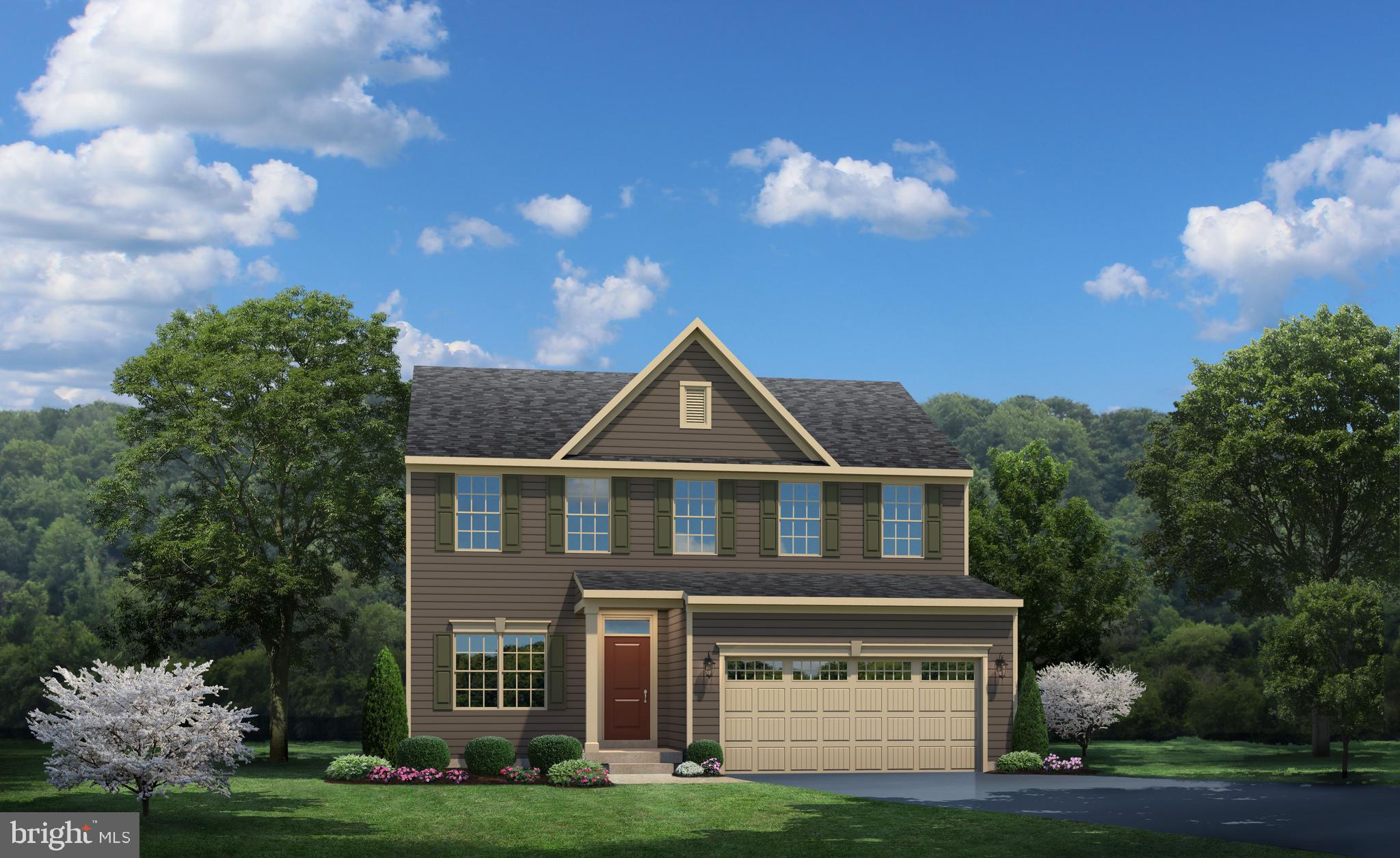 HIGH POINT ESTATES is a perfect location for your new home offering affordable homes on 1+ acre homesites, a convenient location with countless shopping and dining options, and easy commutes with just 5 miles to the Maryland line - a short drive to Westminster and Hampstead - and easy access to Owings Mills and Downtown Baltimore via route 30 and I-795. The COLUMBIA has 4BR/2.5BA and options for 3BR + Loft or up to 5BR/3.5BA. The Columbia is just as inviting as it is functional. The covered entry opens to the foyer and flex room. Beyond, the family room flows into the gourmet kitchen with huge island just over 10 ft. in length, granite countertops, and quality GE Energy Star appliances, and the dining area so that the conversation never stops. At the back add a covered porch for those warm summer nights. Use the family entry to collect everyday mess as you enter the home from the 2 car garage. Plus you will appreciate the spacious double door pantry in the family entry for unloading groceries right as you come through the door and the powder room tucked neatly away. On the second floor are: the primary suite with huge walk-in closet and spacious private bath, three other large bedrooms (or opt to leave off the 4th bedroom and choose a cozy loft instead), a hall bath, and the laundry room on the favored bedroom level making laundry a breeze. For even more space finish the full basement with options for yet another bedroom, full bath, recreation room, and wet bar, and still have plenty of storage space. Customize with your options! Other homesites & floorplans are available. Photos are representative only.