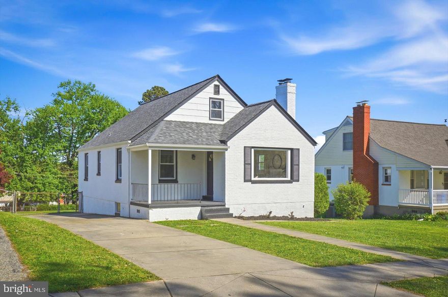 Beautifully renovated and move-in ready 4BR/2BA Cape Cod located in the quiet neighborhood of Joppa Vale!  Pull into your private driveway and make your way to the covered front porch and the door to your future home.  This home has been transformed into open-concept living without losing its charm and original character.  You will find an abundance of natural light, recessed lighting, luxury lighting fixtures, a softly painted color palette, and hardwood, carpet, tile and luxury flooring throughout.  Step inside to a large living room with a picture frame window and a stunning fireplace, which opens to the dining area and gorgeous kitchen.  The kitchen features mixed metals with gold accents, stainless steel appliances, sleek quartz countertops and backsplash, a stainless sink, and a peninsula with breakfast seating and pendant lights.  This floor also hosts two newly carpeted main floor bedrooms and a newly renovated full bath.  A spacious bedroom with a large closet area is on the second floor.  The lower level is finished offering additional living space with the fourth bedroom, a full bath featuring a walk-in shower, a large recreation room, laundry, storage, and a walk-out to the amazing fenced yard.  From the main floor step outside to a yard filled with a lush green lawn and many possibilities.  This move-in-ready home offers much to new homeowners and is located near shopping, restaurants, and commuter routes!