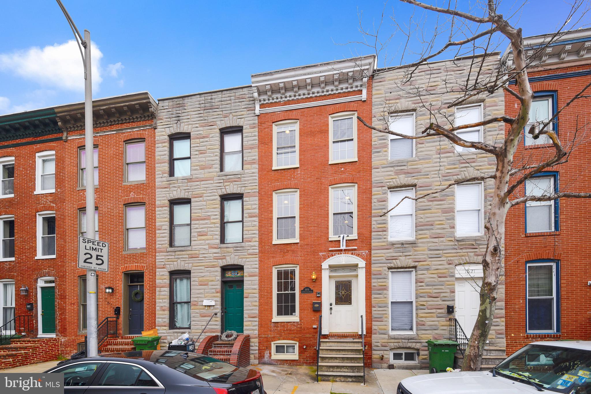 Welcome to this move-in ready, unoccupied rowhouse in historic South Baltimore conveniently located just a few blocks from the heart of Federal Hill and an easy 1 mile walk to the Baltimore Ravens' Stadium or the Orioles' Camden Yards. This inviting home features exposed brick walls, hardwood oak floors, abundant living space, a gourmet kitchen, a private 3rd floor master suite, a fenced back patio and a rooftop deck with stunning views of the city skyline. Ground rent is only $60/year. Residential parking zone 30.