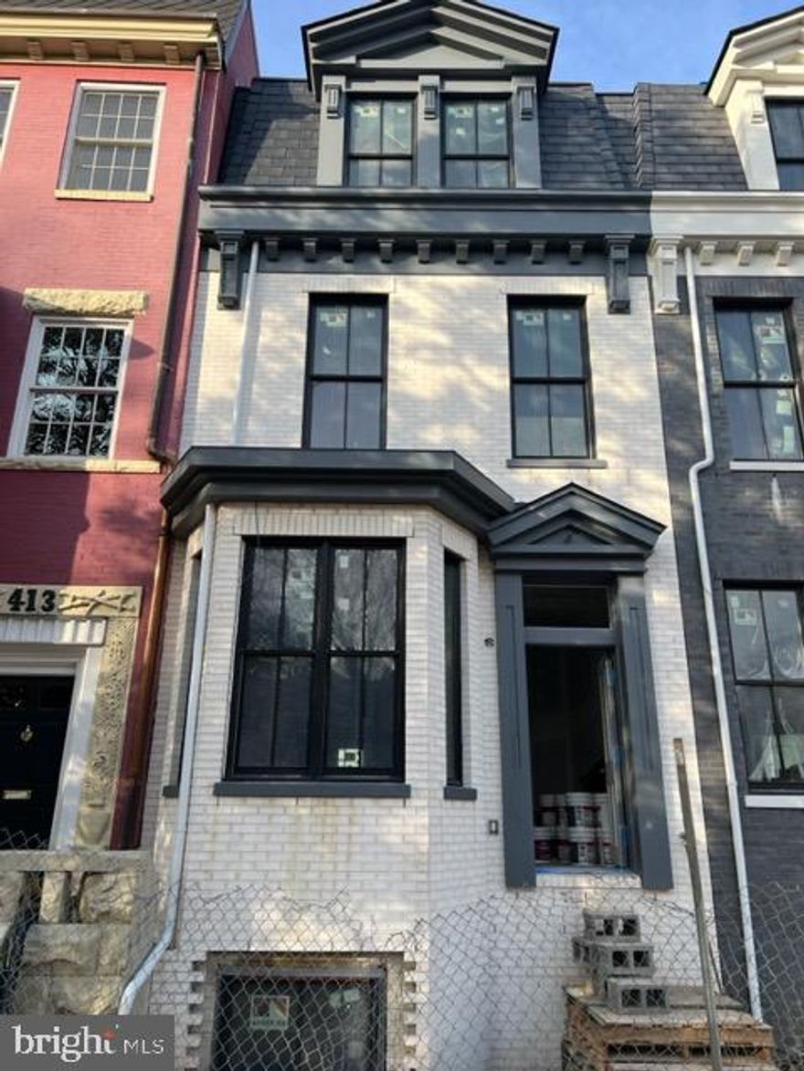 Impressively large Capitol Hill row house, new construction delivery Spring 2023.  Amazing finishes, 2 kitchens, large rooms for entertaining and on New Jersey Avenue across D Street from the house office buildings and associated Capitol Complex.