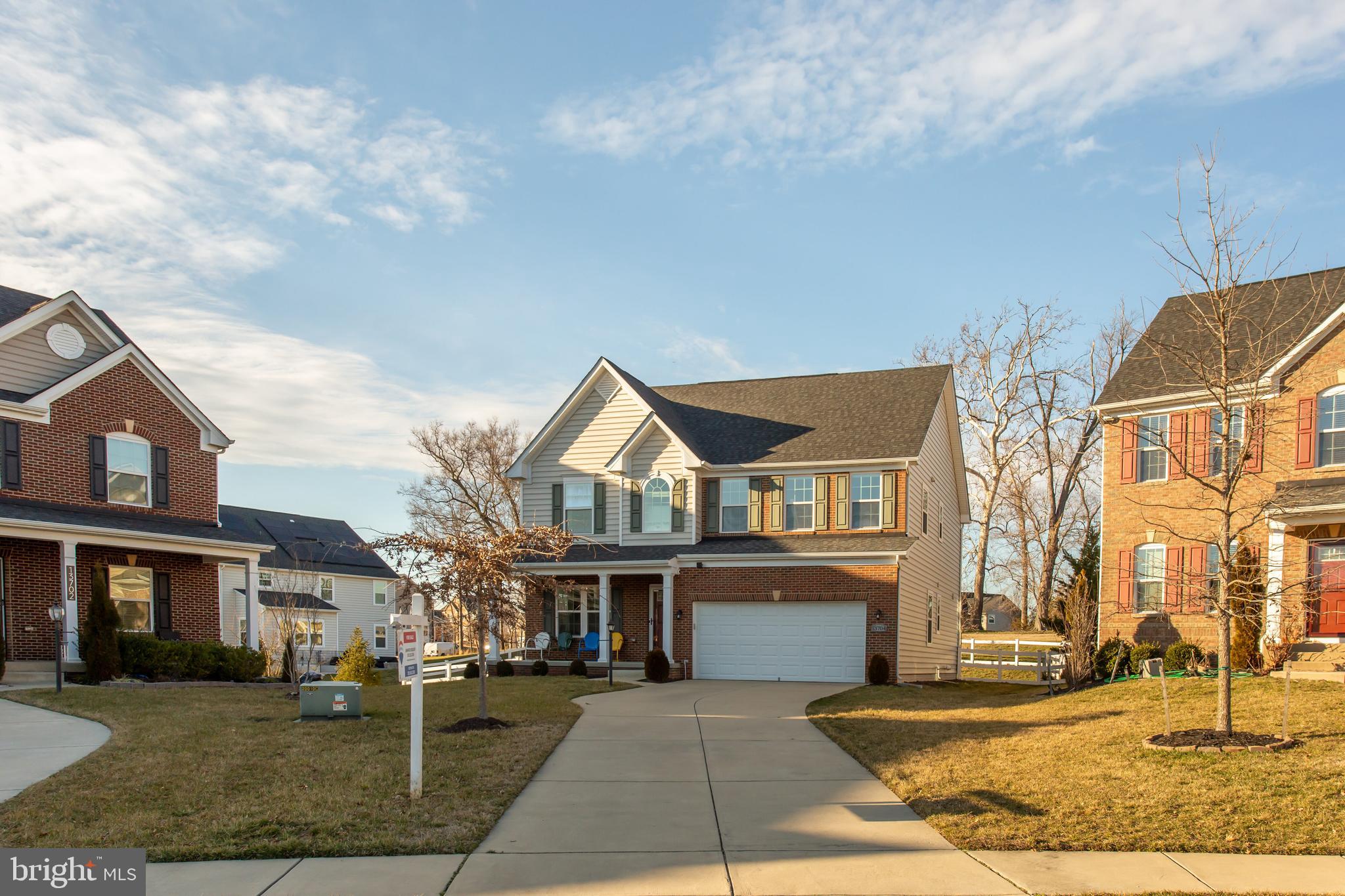 13704 Camelot Field Ct., Bowie, Md., embraces you with a long vehicle driveway, and two (2) car garage, with a large porch. The home has an open-concept first level formal living room, combo dining room, currently used as an office; brightly lit from beautiful windows letting in the sun is the family room/sunroom awaiting social gatherings.
The bright gourmet kitchen features stainless steel appliances, generous double ovens, and is anchored around an oversized 9 ft, granite-top kitchen island perfect for gathering with loved ones. The top floor features four large bedrooms, each with plenty of closet space, and a laundry room on the same floor. The square footage extends into a finished basement that includes a full bathroom, and space to expand with options for a fitness studio, in-home theatre, and more! The sought-after and picturesque Fairwood Community is built around miles of sprawling foot and bike trails, tot lots as well as a large park and playground, swimming pools, tennis courts, and putting greens. The walkable neighborhood was built around a retail center that includes dining, banking, grocery and more! This home is not to be missed! Come and see for yourself!