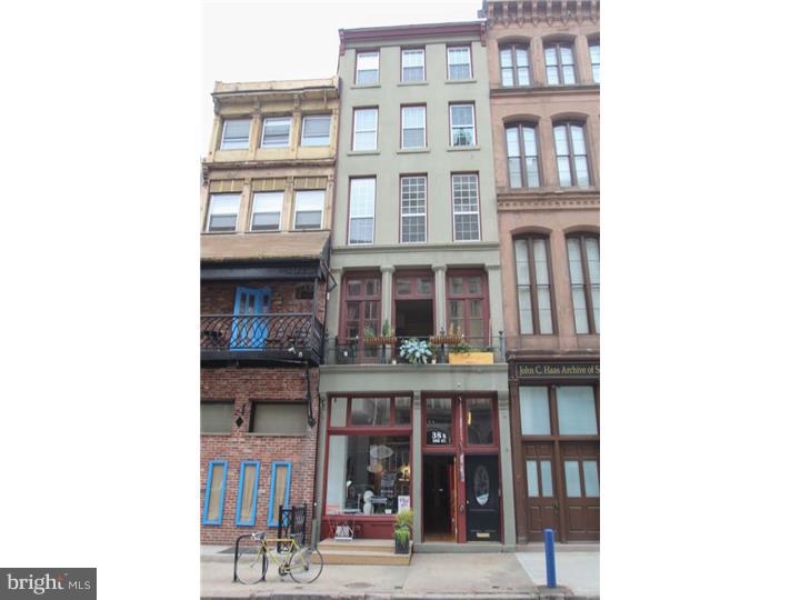 Attractive, renovated and well maintained 5 story, 5 unit mixed used building in prime Old City location. Commercial unit - The first floor unit is a bi-level commercial space (first floor and basement) with great foot traffic and a great tenant with multiple years left on an annually increasing lease. The main level was renovated in 2013 and has very high ceilings, new hardwood floors and a half bath. The lower level of the commercial unit has been totally renovated and is additional commercial space. Residential units - Each of the 4 residential units occupies an entire floor. The second floor unit is a spacious 1bed/1bath and all other units have been converted to 2beds/2baths. Each apartment offers full size kitchen (with new cabinets, appliances and granite counters), living/dining room, large bedrooms, large windows, lots of light, hardwood floors and nice loft style details. All units have new central heat/central air systems and each of the residential units each have their own laundry in unit. The building is separately metered with 5 gas meters, 5 electric meters, and 5 water heaters. In addition to having separate utilities the building is fully sprinklered and up to code on the fire alarm system. Nearly all of the mechanicals are less than 2 years old and all windows replaced in 2013.