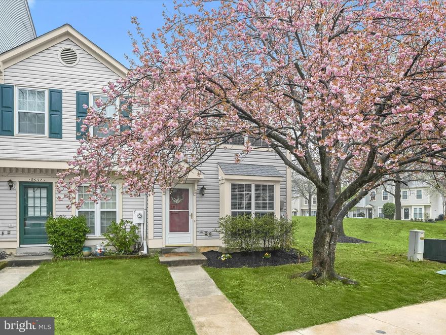 OFFER DEADLINE HAS BEEN SET FOR 5/13/25 AT 4PM! Nestled in desirable Columbia location, this beautifully updated end-unit townhome on Stirling Bridge Drive offers a perfect blend of comfort, style, and convenience. A blooming cherry tree welcomes you each spring, adding charm to the curb appeal and hinting at the warmth you’ll find inside.
Step through the front door to a bright, open-concept main level where the living and dining spaces flow effortlessly together. A bump-out window invites natural light to spill across commercial-grade laminate plank flooring, which continues up the stairs and throughout the upper level. A neutral color palette creates a calming backdrop for any style of décor, while a pass-thru to the kitchen adds functionality to the inviting living space. The kitchen is the heart of the home, featuring crisp white cabinetry, stainless steel appliances, including a range, microwave, and dishwasher plus a pantry and room for a breakfast table. A sliding glass door leads to the backyard, expanding your living area and offering easy indoor-outdoor access. A convenient powder room is located just off the kitchen. Upstairs, vaulted ceilings elevate both bedrooms, including a spacious primary suite with direct access to the full bathroom. This bath feels like a high-end hotel with its tiled tub/shower surround, stylish vanity, updated lighting, and commercial-grade luxury vinyl tile flooring. A laundry room on the upper level adds everyday ease. Being an end unit, this home offers a side yard in addition to the backyard, plus a storage shed for your extras. There is one assigned parking space along with additional visitor spaces for your guests. Interior and exterior elements have been thoughtfully updated: roof (2024), HVAC (2023), main-level and stair flooring (2023), and fresh interior paint (2023), among others giving you peace of mind for years to come. Located just minutes from shopping, dining, and daily conveniences. Commuting is seamless with easy access to MD-32, Route 100, and I-95, along with nearby MARC stations at Savage and Jessup, connecting you easily to Baltimore, Washington D.C., and beyond. With no CPRA, this is a home that blends thoughtful upgrades with unbeatable location ready for you to move right in. Please note: photos depicting furniture have utilized virtual staging.