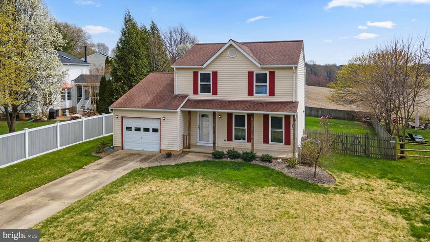 Welcome to this charming 3 bedroom 2.5 bath colonial, offering a perfect blend of comfort and convenience. Located in Eldersburg Estates on a non-thru street, this home offers a large eat-in kitchen equipped with stainless steel appliances and gas cooking, making meal prep a delight. Adjacent to the kitchen is a cozy family room, perfect for gatherings or relaxing evenings. Upstairs features 3 generous bedrooms, all with ceiling fans and newer carpeting. The primary bedroom boasts a large walk-in closet. The finished lower level provides additional living space including a recreation room, a home office or gym, and a full bath. Enjoy the benefits of a one-car garage with pull-down stairs for extra storage. The large, useable back yard offers plenty of space for outdoor activities, gardening, or entertaining. Relax on the expansive patio with your morning coffee or enjoy serving dinner on a summer evening. This home features double-hung windows; architectural roof shingles (believed to be approximately 8 years old); interior water supply pipe upgrades in 2018.  Three-door stainless steel refrigerator (2024); hot water heater (2021.) Don't miss this opportunity to own this wonderful home - schedule your showing today!