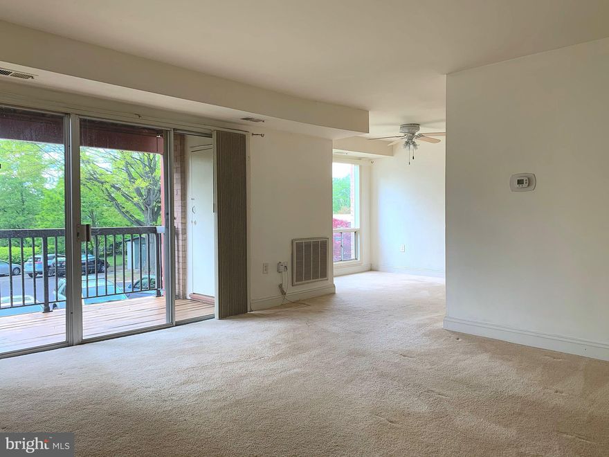 Available now! Check out the Virtual Tour! Fresh paint, New blinds, new plumbing in kitchen, carpet steam cleaned. Beautiful 2nd level unit in the desired Park Terrace community. Updated in the last few years. Filled with natural lights, the unit features open floor plan with large living room, separate dining area, spacious bedroom, pantry in the kitchen, great open view on the balcony. Laundry room in the building, extra storage room in the building basement. Community pool is in front of the building. W&O trail and Vienna Community center just steps away. Surrounded by shopping centers incl. Whole Foods Market, Walgreens, and restaurants. 3 miles to 2 metro stations, and to Tyson's Corner Mall. RENT includes all utilities  except electricity.