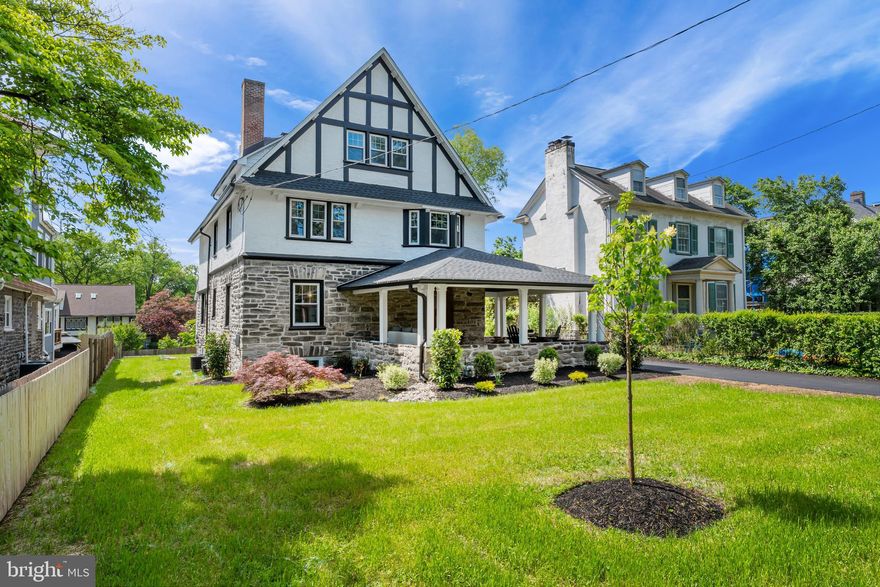 Stunning Fully Renovated Home in the Heart of Merion Station! 726 S Highland Ave has been meticulously restored and fully reimagined to blend traditional and charming 1900's feel with brand new, top-to-bottom features and amenities. This home offers over 5,000 sq ft of beautifully finished living space in the coveted Lower Merion School District, with 6-bedrooms, 4.5-bathrooms across three spacious levels and a fully finished basement.

Step inside through the refinished original oak front door and be greeted by an open-concept floor plan featuring a grand formal living room with a wood-burning fireplace wrapped in marble, a chef’s dream kitchen with oversized island, custom cabinetry, quartz countertops, under-cabinet and toe-kick lighting, and a built-in mini bar with drink fridge. The oversized adjoining dining area is ideal for entertaining.

The first floor also boasts a laundry room with new washer/dryer, mudroom, powder room, and refinished 3/4” solid hardwood floors throughout. Two staircases, including one with refinished over-the-post walnut banisters, lead to the upper levels.

The second floor features a luxurious primary suite with an en-suite bathroom, custom glass shower, dual vanity, and a large walk-in California closet. Two additional bedrooms share a stylish full bath with a tub/shower combo. Upstairs on the third floor, you'll find three more spacious bedrooms—perfect for a guest suite, home office, or playroom—and another full bath.

The finished lower level adds approx. 1,000 sq ft of living space, complete with a full bath, recessed lighting, new flooring, a large storage area, and walkout access to a private, professionally landscaped backyard. Enjoy your mornings and evenings on the oversized covered front porch with refinished heart pine flooring and exterior lighting/fan, or on the brand new huge composite deck and privately lush lawn.

Additional highlights include:
-New energy-efficient 2-zone HVAC & insulation
-Tankless hot water system with circulation pump
-California closets throughout
-Detached oversized 2-car garage with 12’ ceilings, attic storage & electrical hookup
-Walking distance to the train station

This turnkey gem combines elegance, functionality, and location—offering a rare opportunity to own a like-new home in a historic, walkable neighborhood in Lower Merion SD.