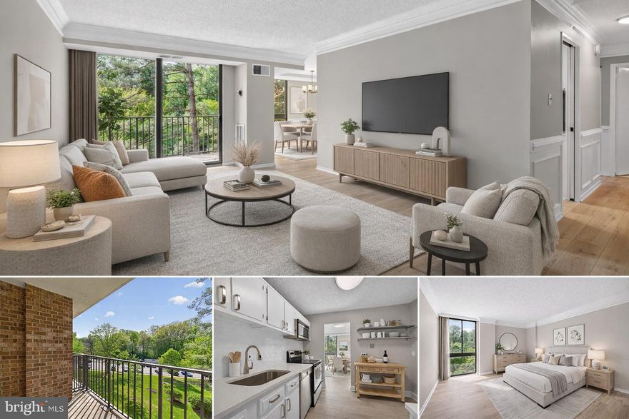 Wonderful 1-bedroom condominium unit at Idylwood Towers. Updated throughout - ready to move in. Great location inside the beltway! On 4th floor in the west building. Condo fee includes utilities - water, electricity, heat/cooling (seasonal switchover). Front load washer/dryer in unit (to be replaced.)  Storage unit available, 24-hour front desk with controlled access. The Idylwood Towers community has great amenities like on-site management, maintenance staff, fitness centers, outdoor pool, BBQ area, play area, tennis courts, party rooms and more. Bus stops near building - short ride to West Falls Church metro (or walk.) Walk to Whole Foods, Trader Joes, Starbucks, Orange Theory, restaurants. Excellent location minutes from Tysons Corner, Rt-7, I-66, I-495 and I-267.